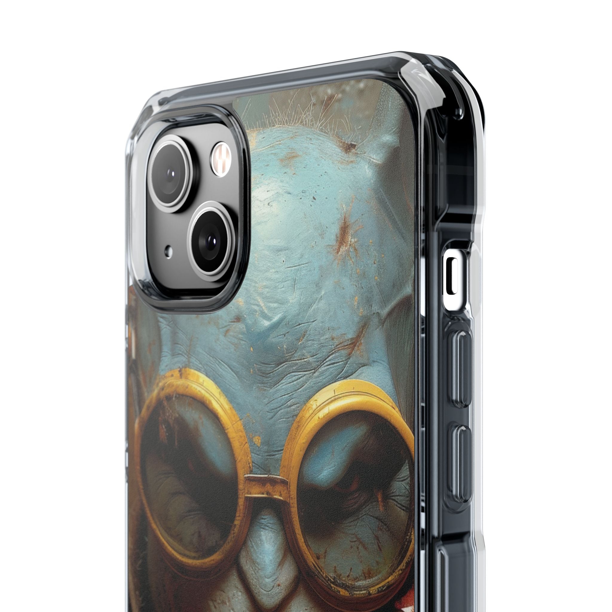 Steampunk Masked Adventurer iPhone 14 - Impact Clear+