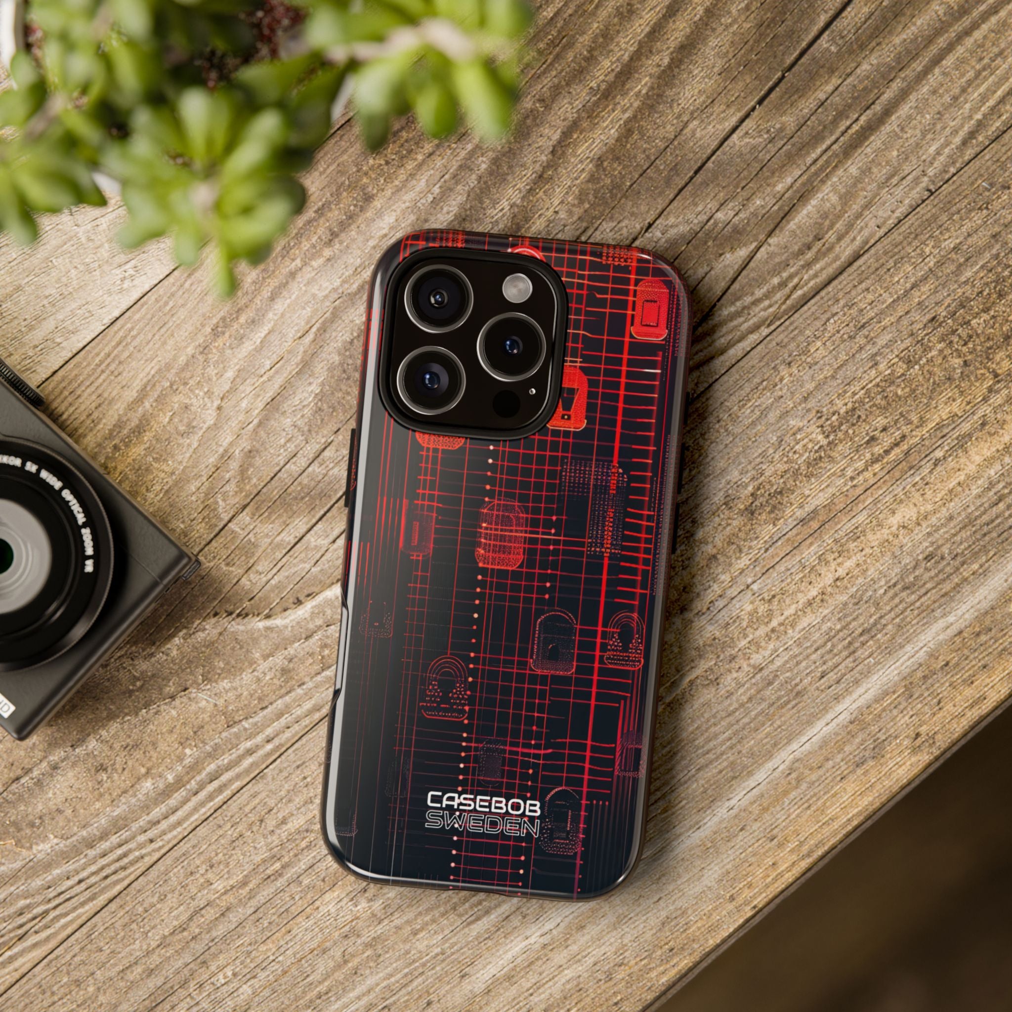 Cyber Locks Grid iPhone 16 - Tough