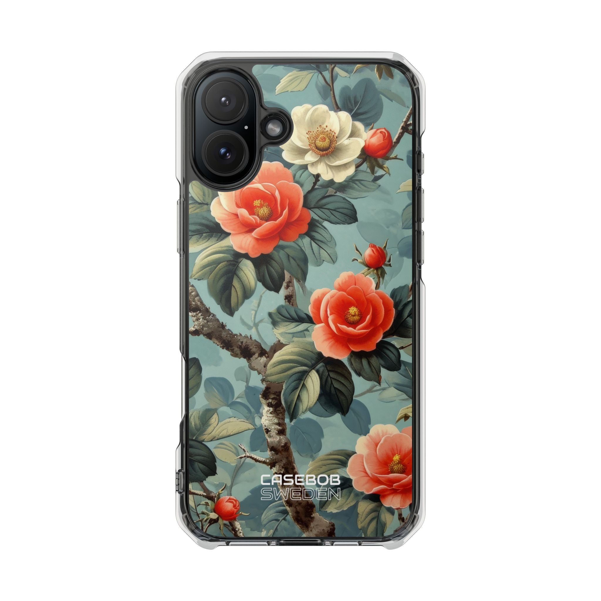 Coral Blossom Tapestry iPhone 16 - Impact Clear+