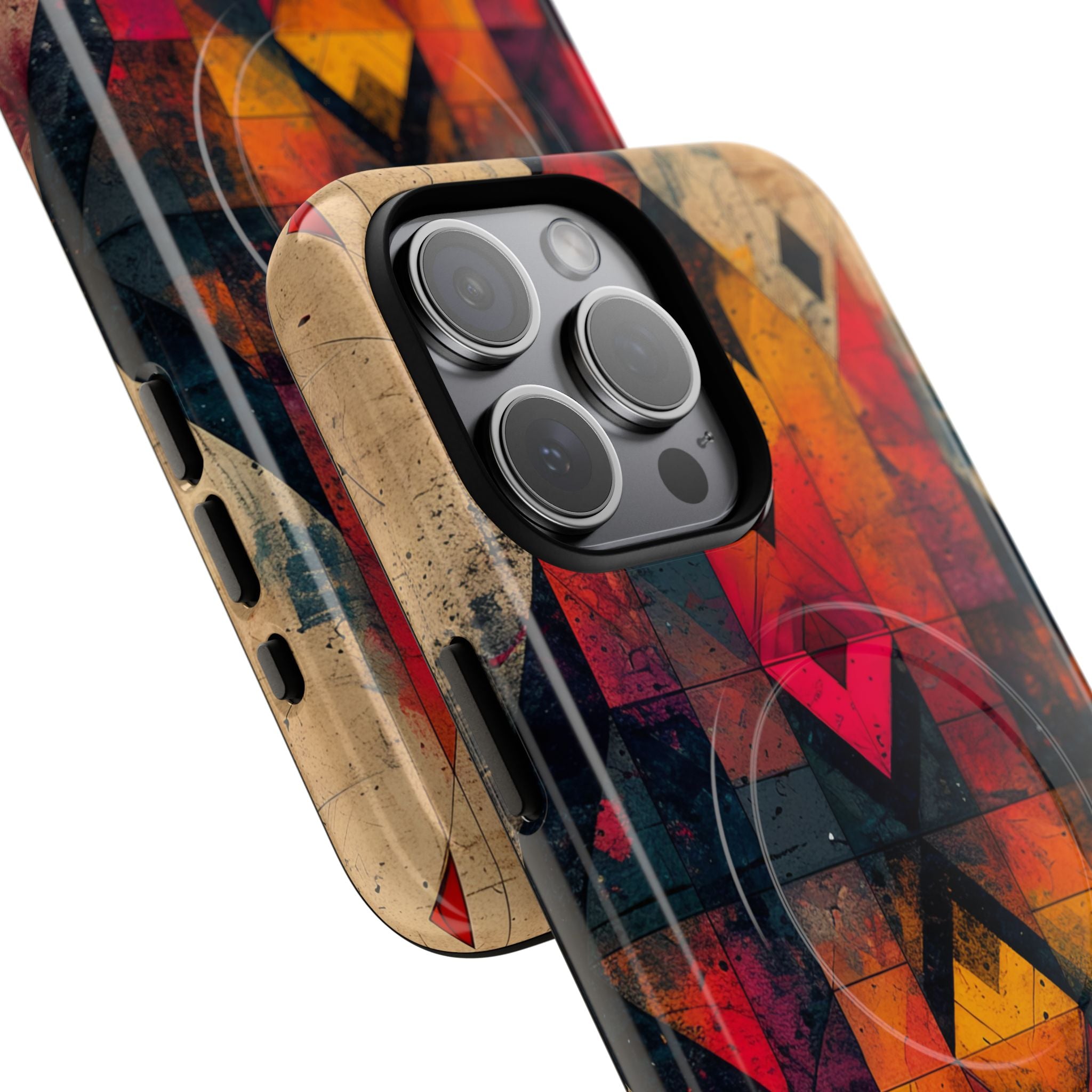 Fiery Symmetry Fusion iPhone 15 - Tough+