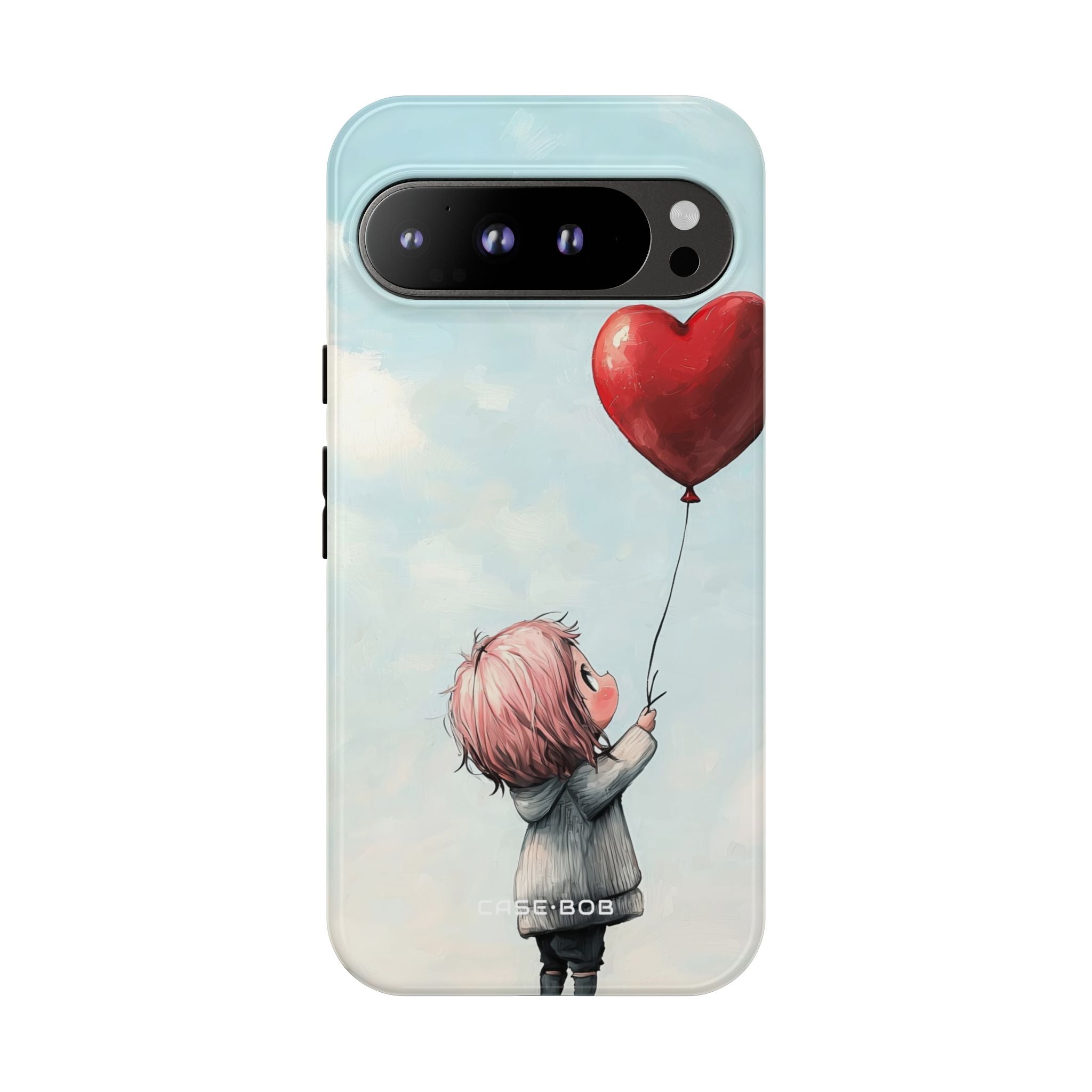 Heart Balloon Glow Google Pixel 9 Pro XL Case - Tough