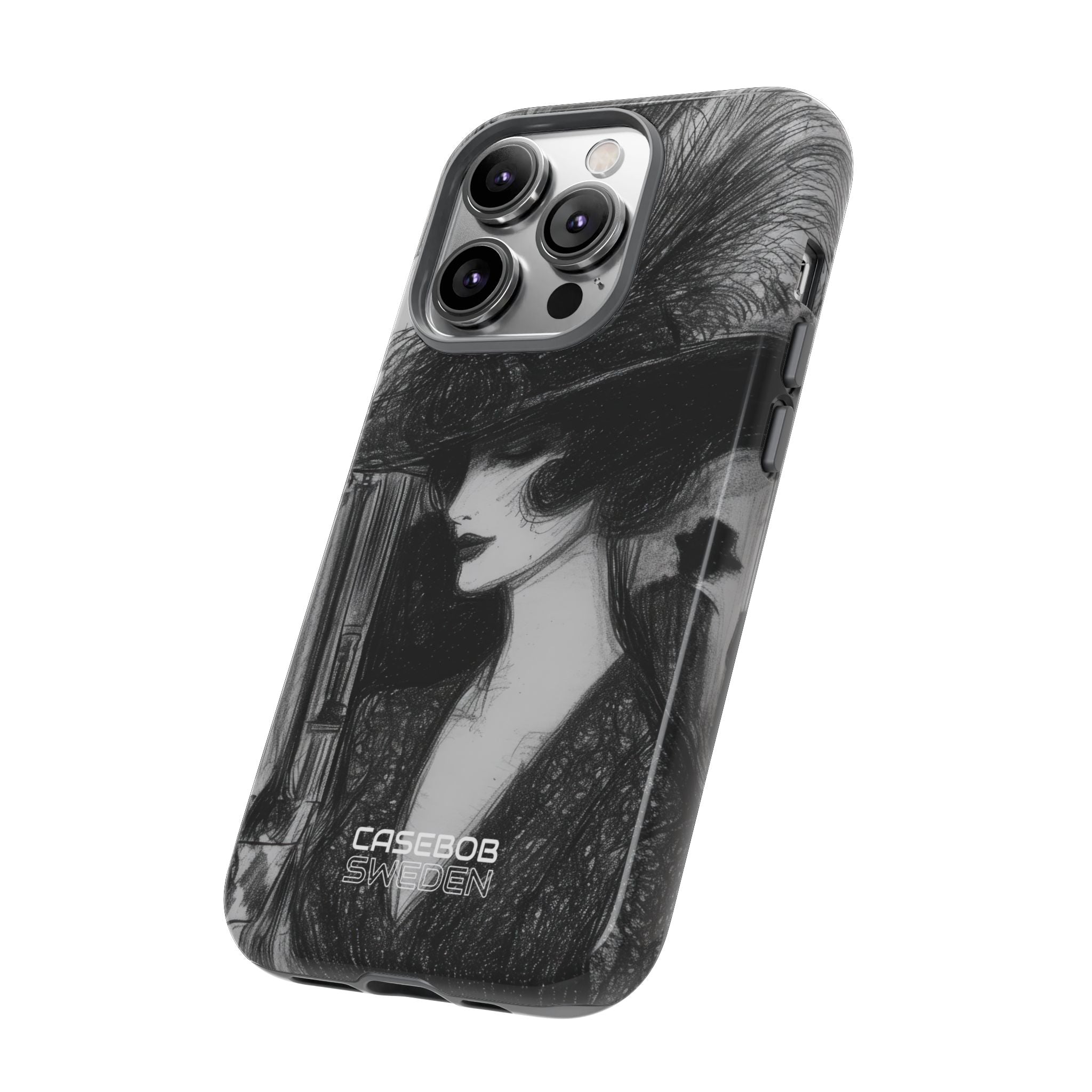 Vintage Feather Elegance iPhone 14 - Tough