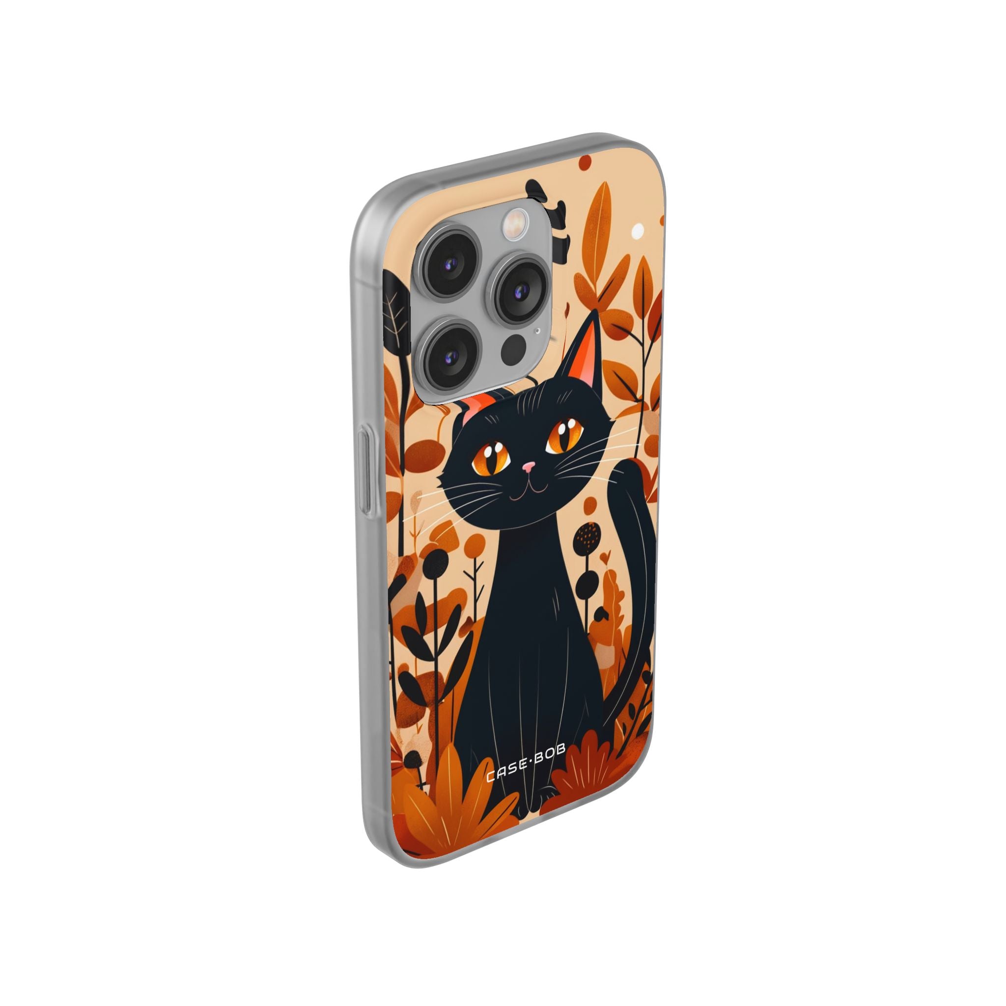Black Cat Glow iPhone 14 Pro Case - Soft