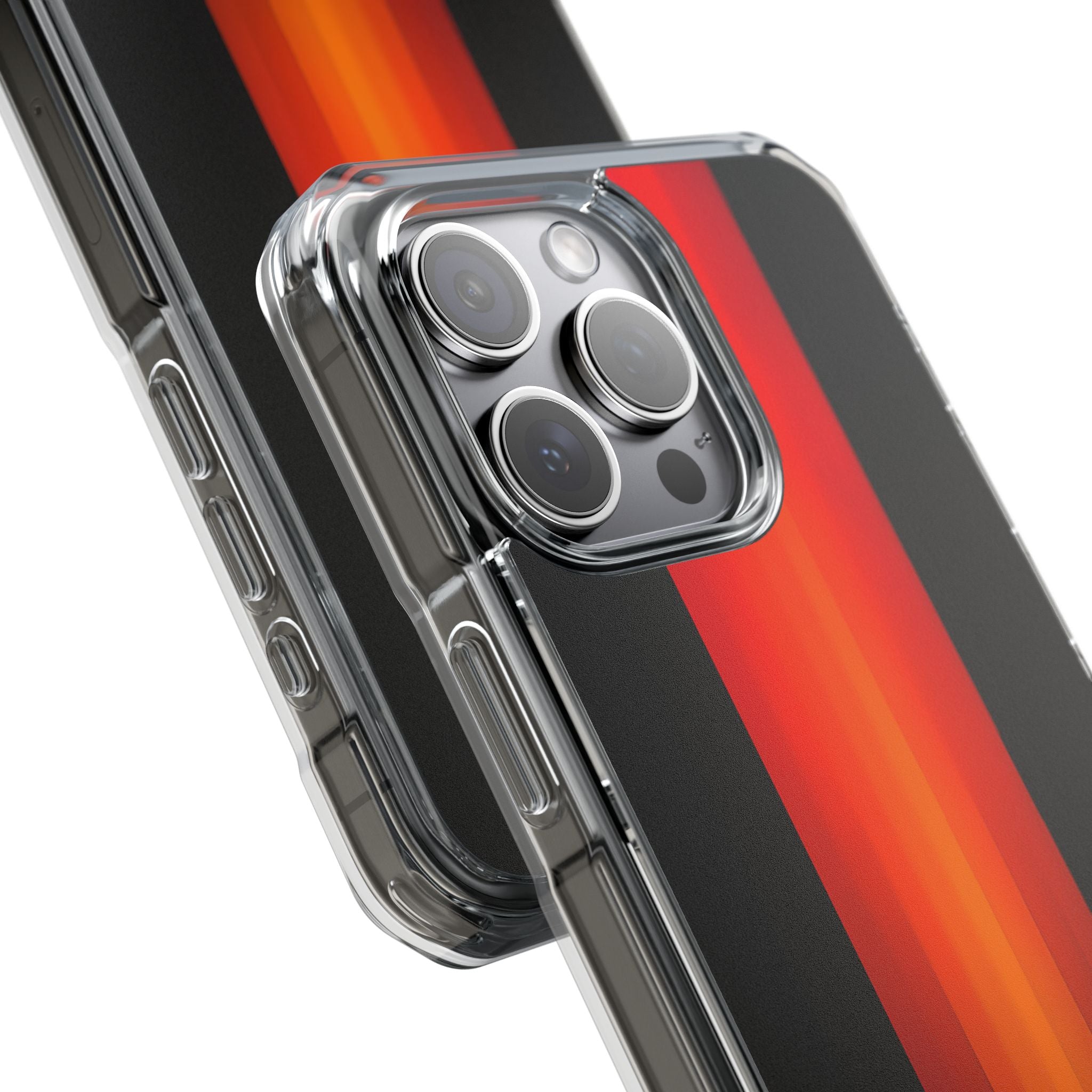 Vibrant Red to Black Gradient Minimalist Phone iPhone 15 - Impact Clear+