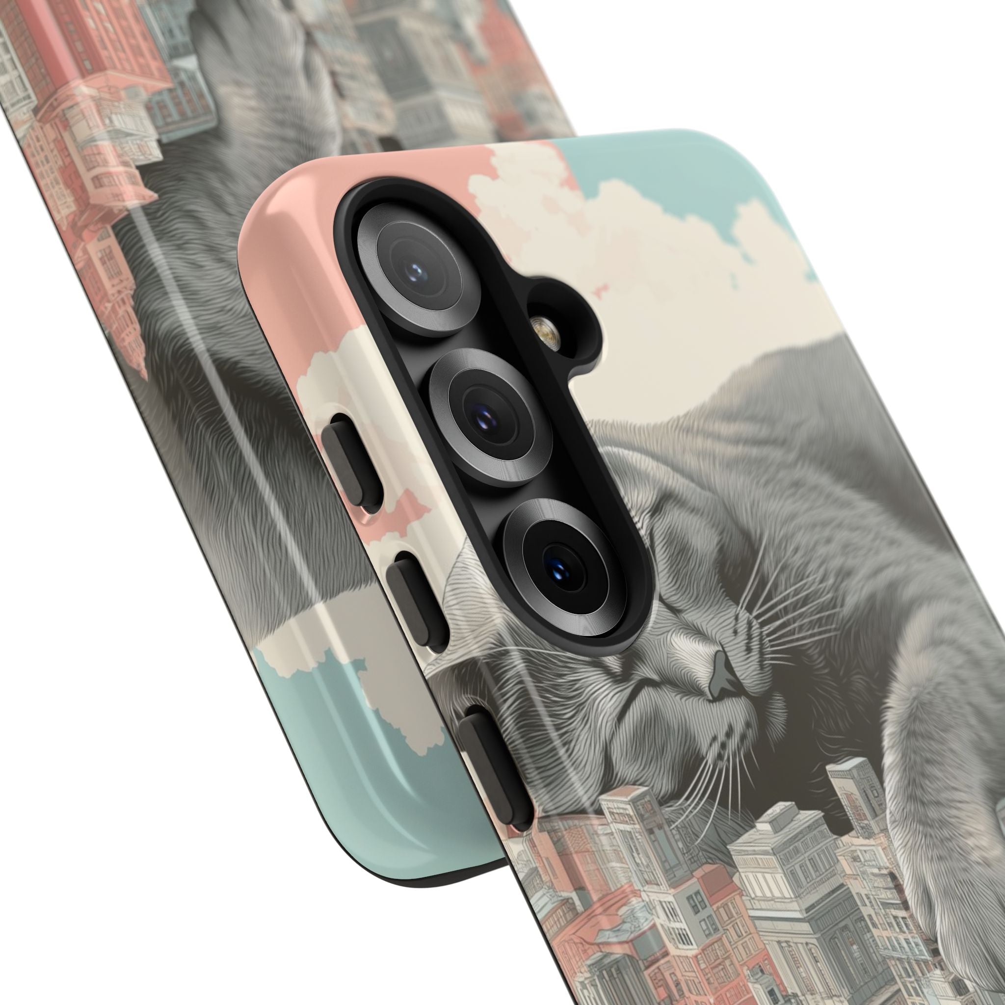 Cat Rests Over City - Samsung Case