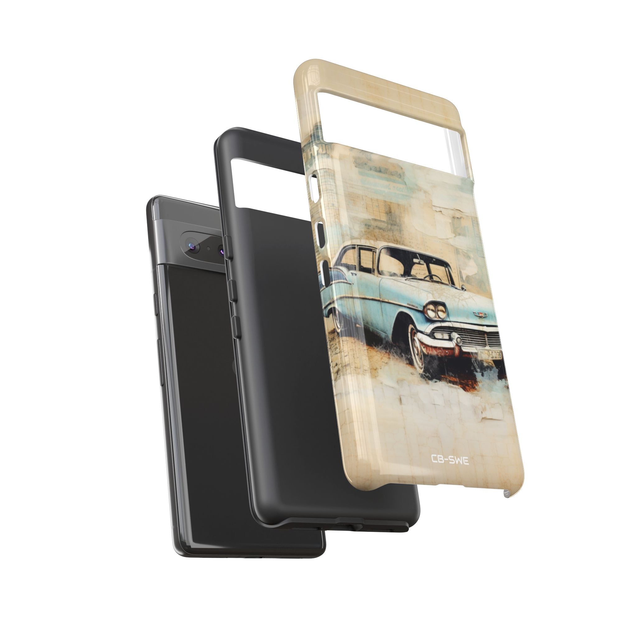 Vintage Car Collage - Google Pixel Case