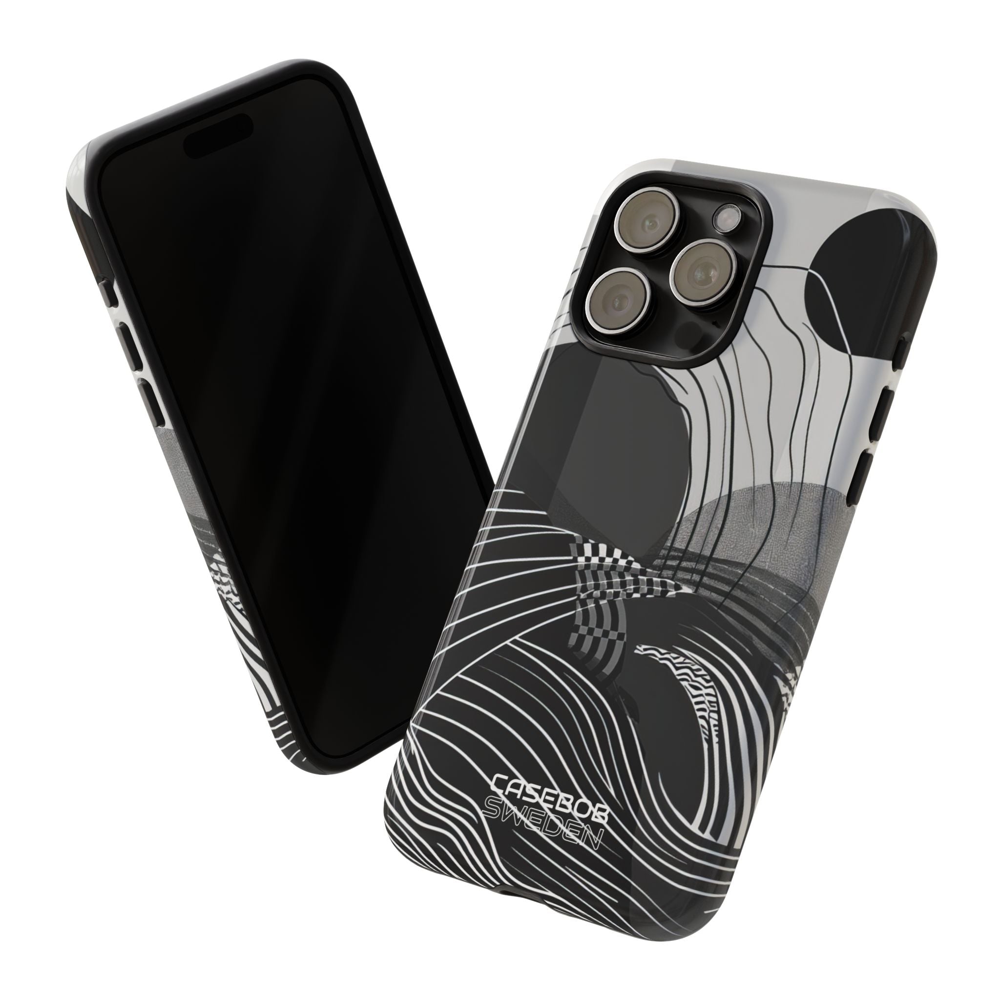 Monochrome Motion Flow iPhone 15 - Resistente