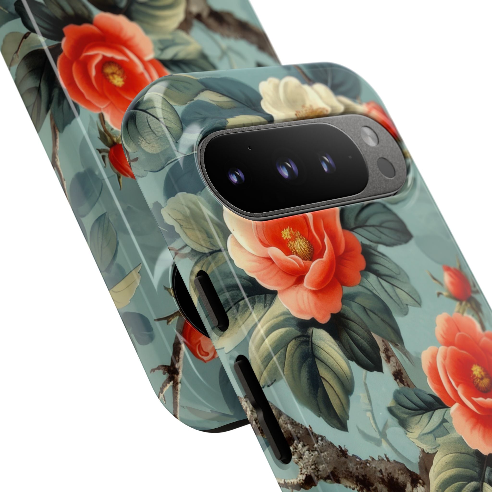 Coral Blossom Tapestry Google Pixel 9 - Tough