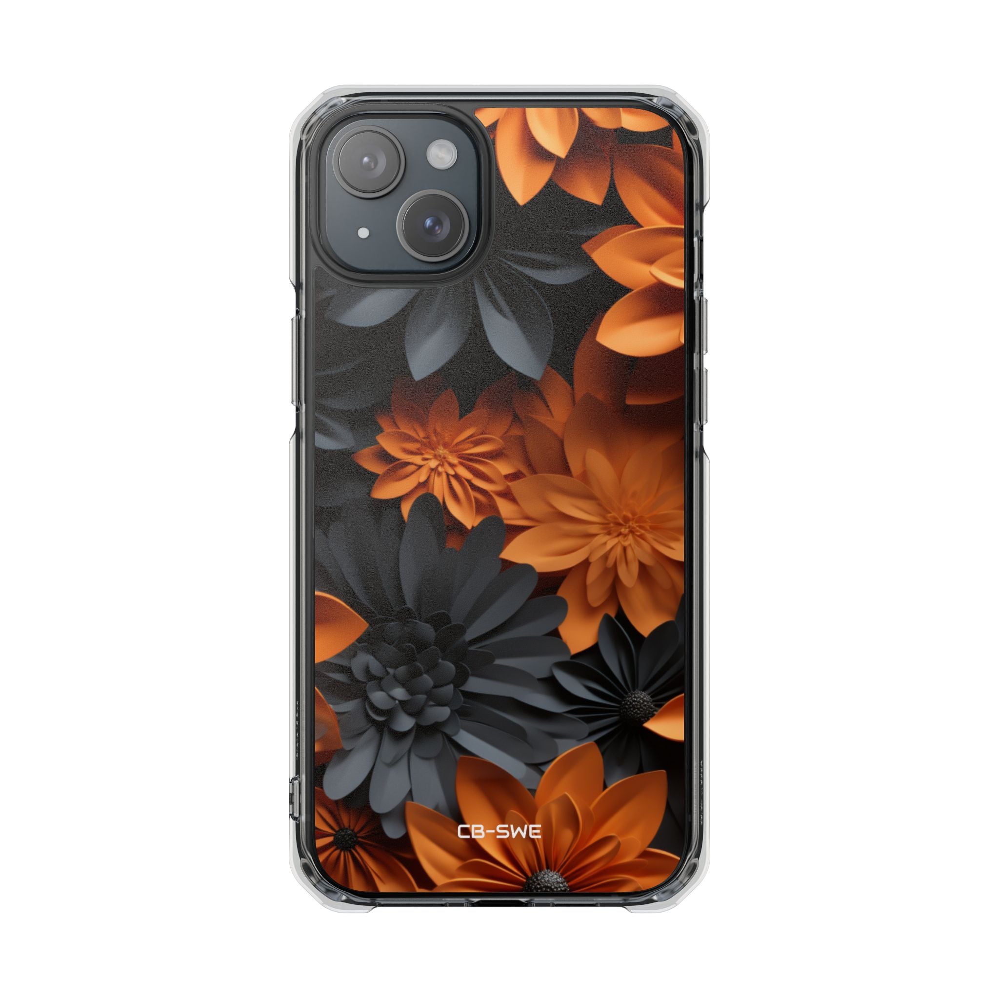 Graphical Orange Florals iPhone Case - Impact