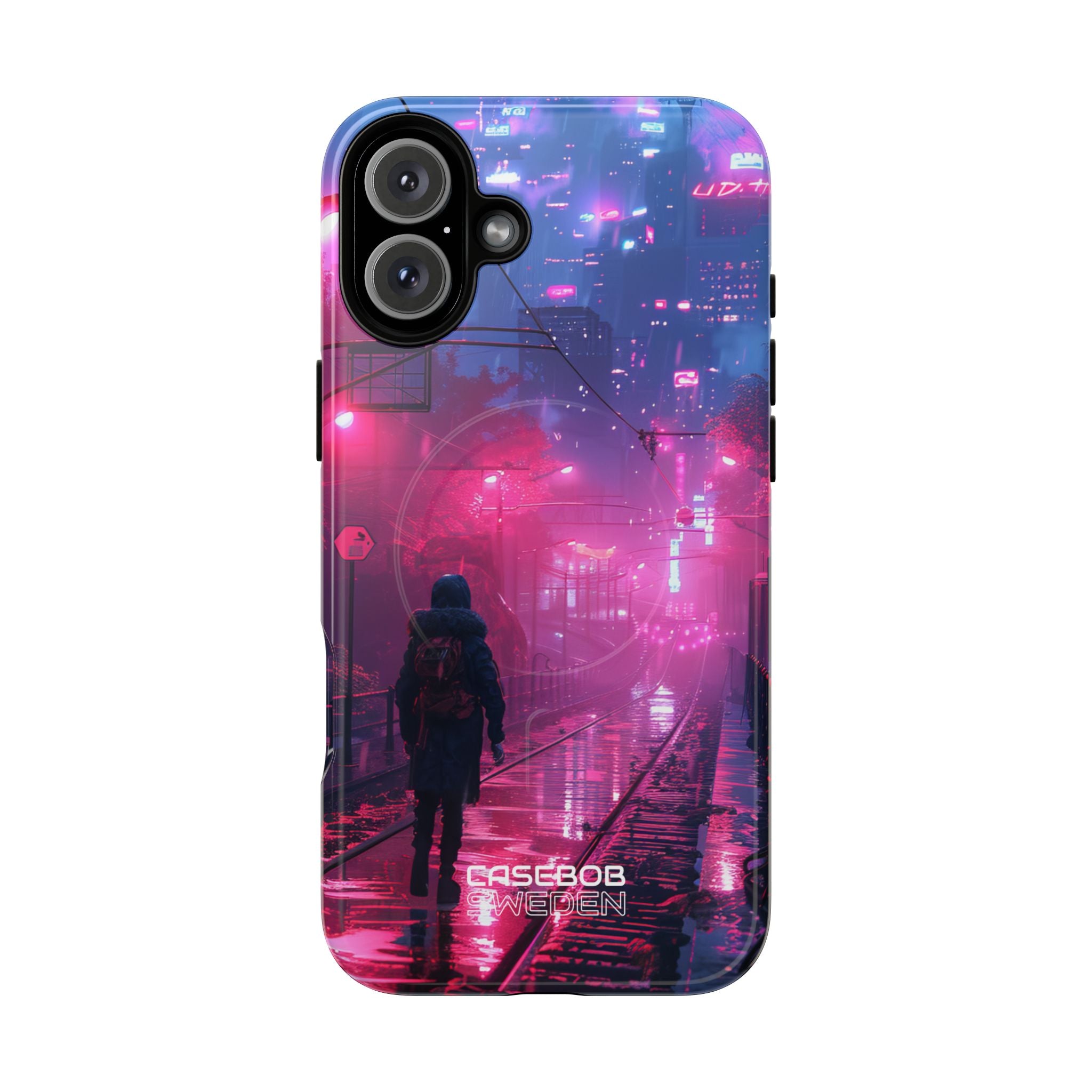 Neon Shadow City iPhone 16 - Tough+