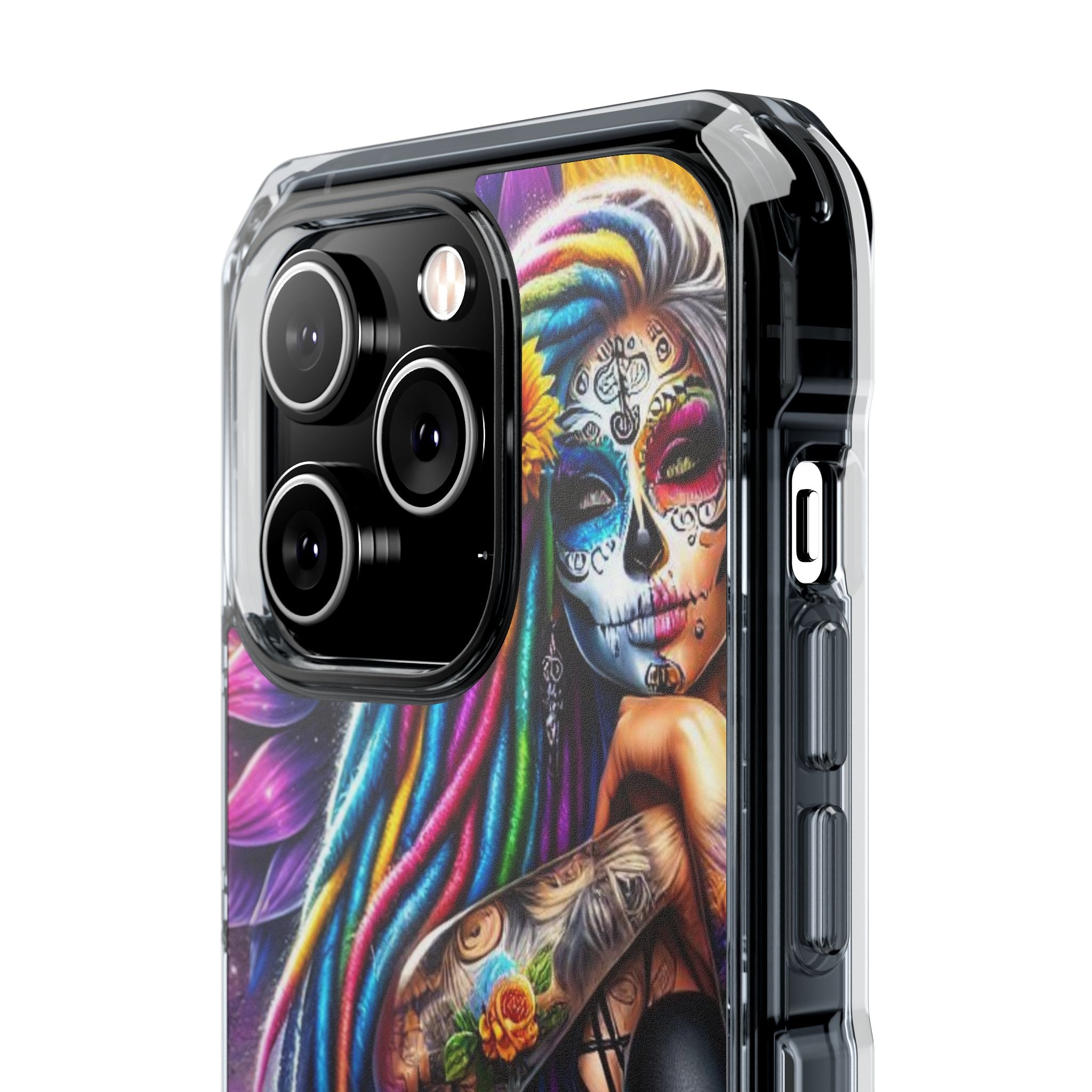 Sunflower Skull Glow iPhone 14 Pro Case - Impact