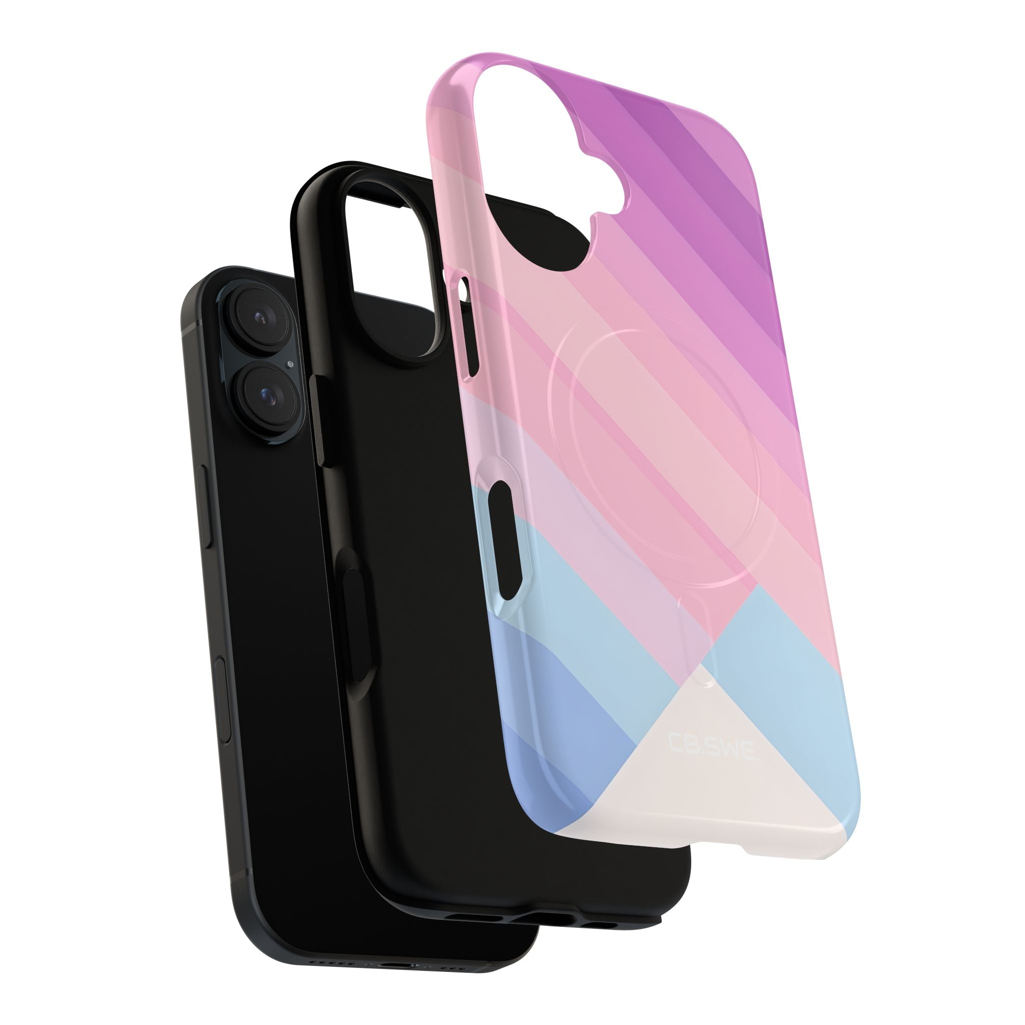 Pink Blue Gradient Layers iPhone 16 - Tough+