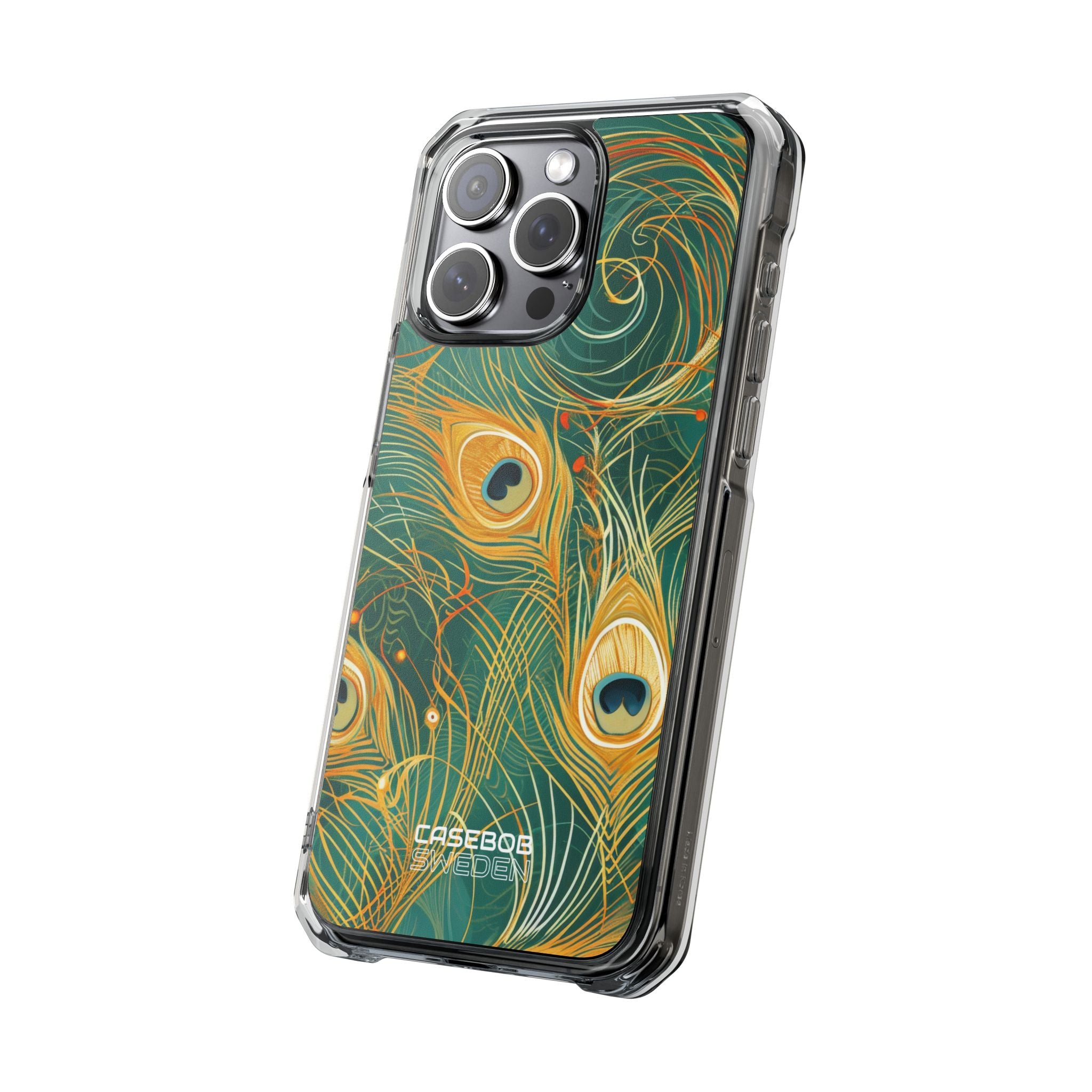 Vibrant Peacock Whirl iPhone 15 - Impact Clear+