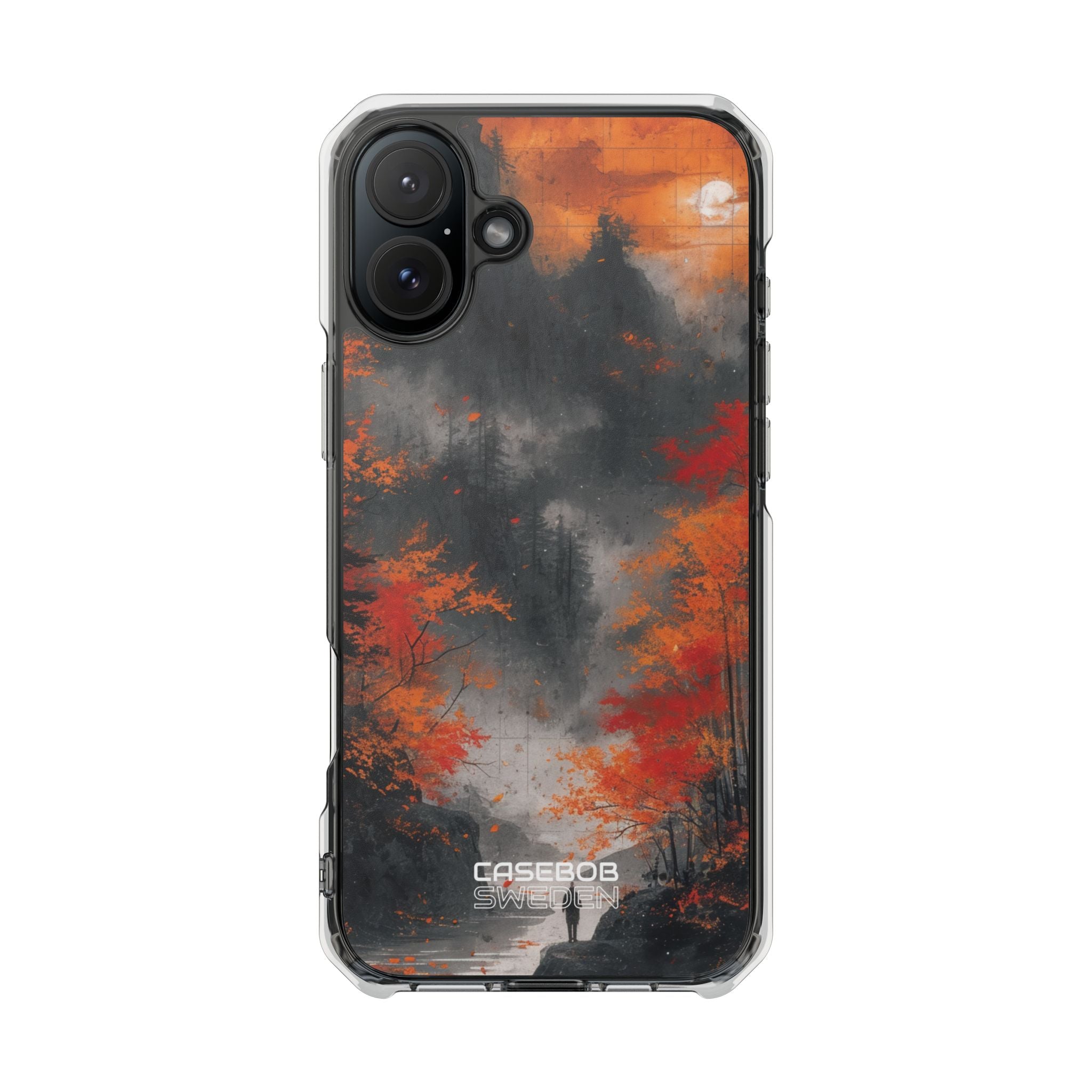 Crimson Mist Mountains iPhone 16 - Impact Clear+