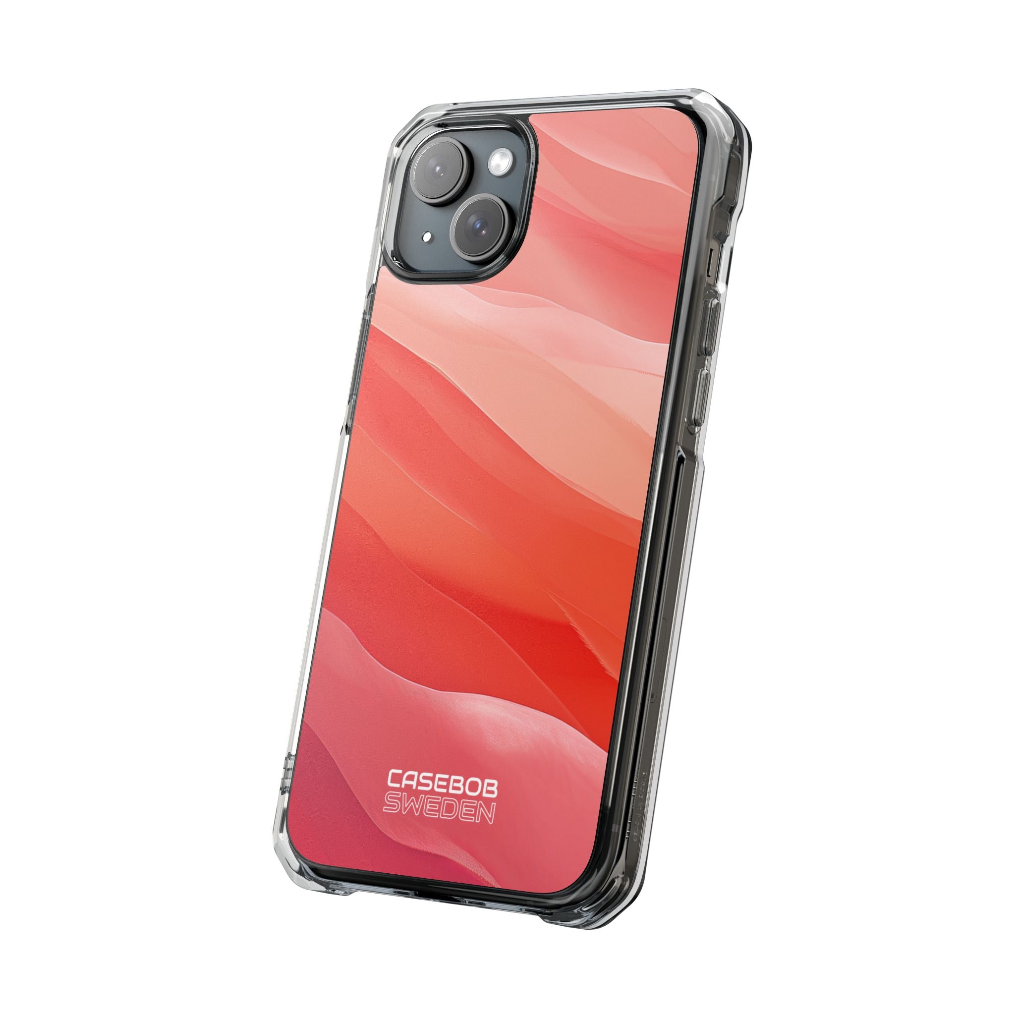 Flowing Coral Waves iPhone 15 - Impact Clear+