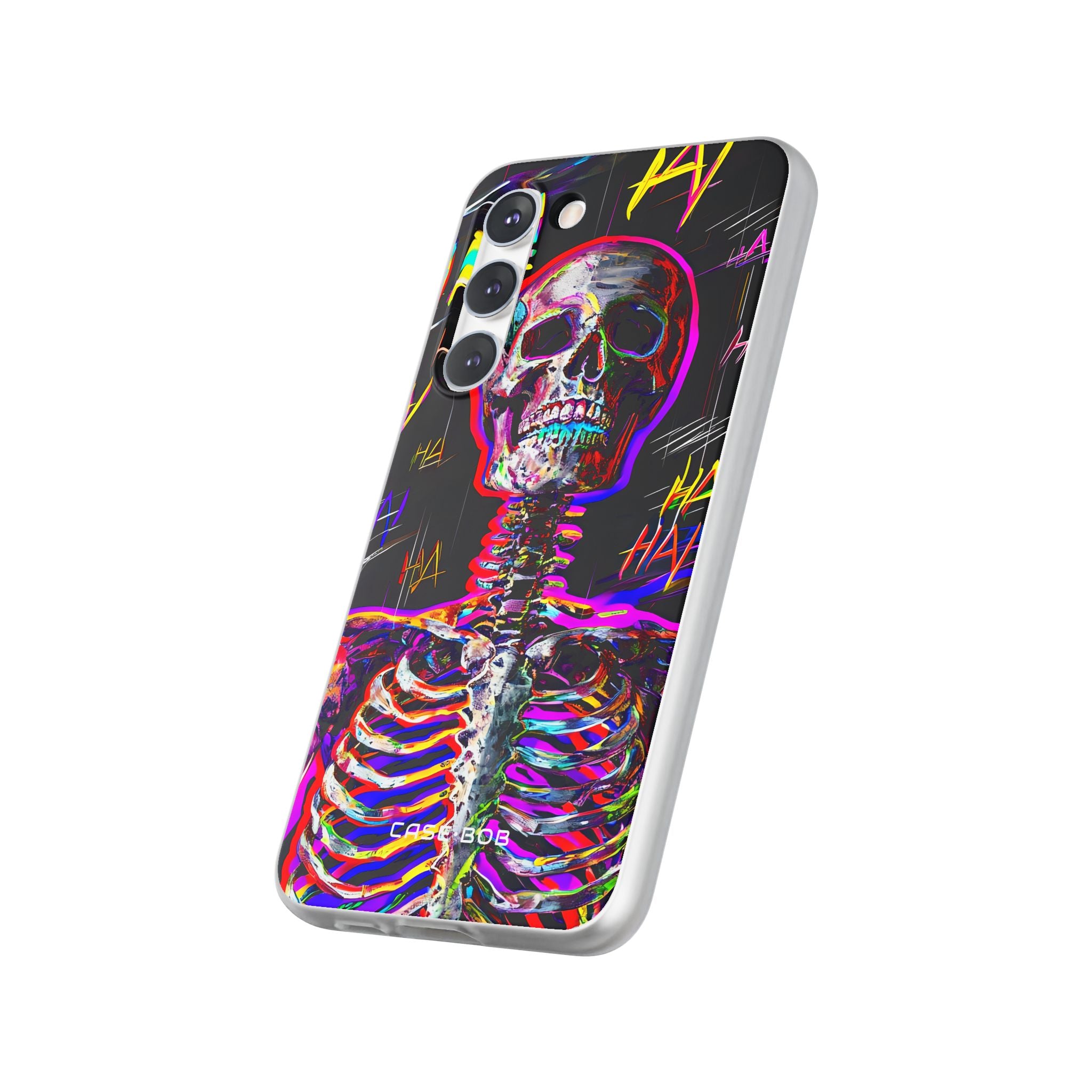 Neon Skeleton Laugh Samsung S23 Plus Case - Soft