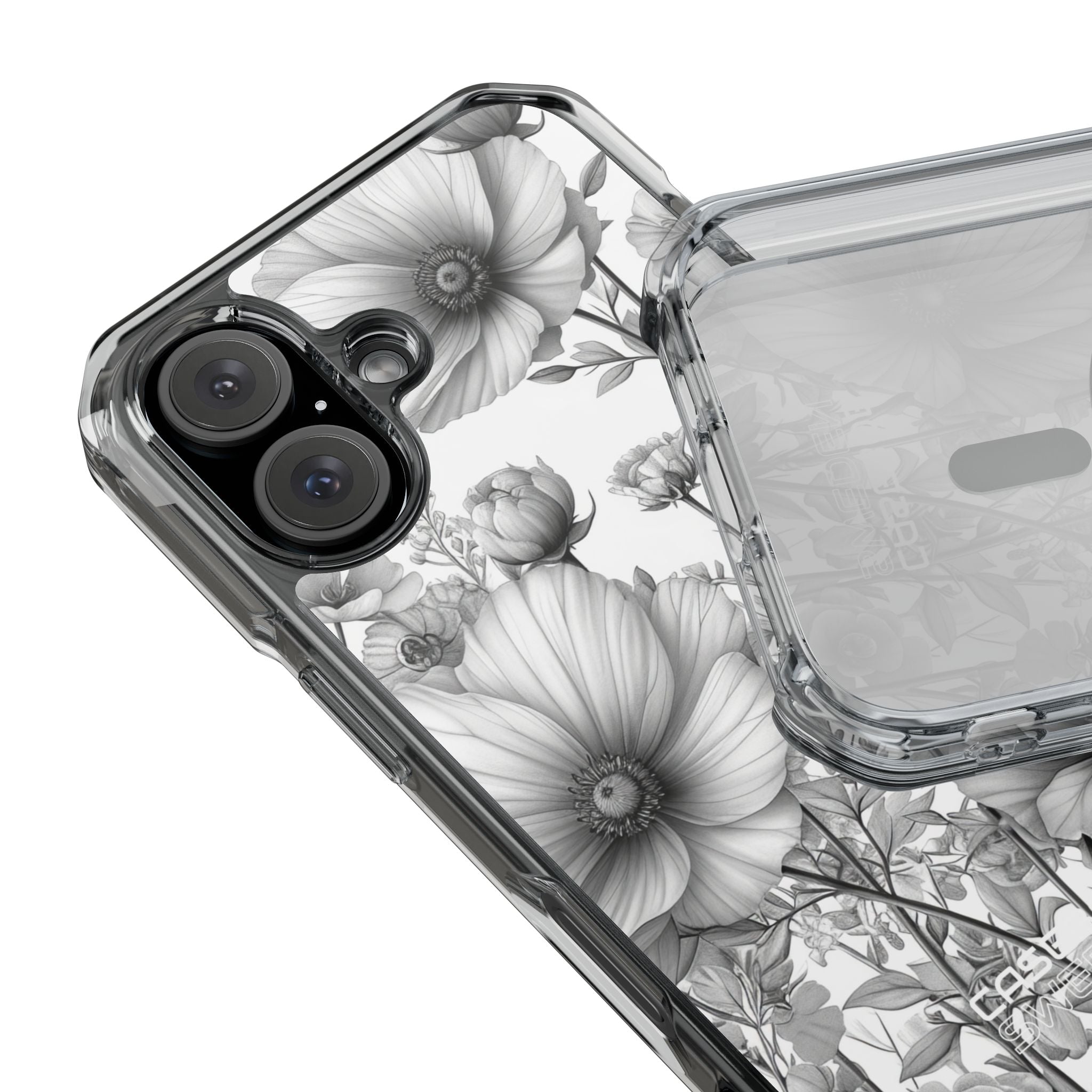 Vintage Floral Etching iPhone 16 - Impact Clear+