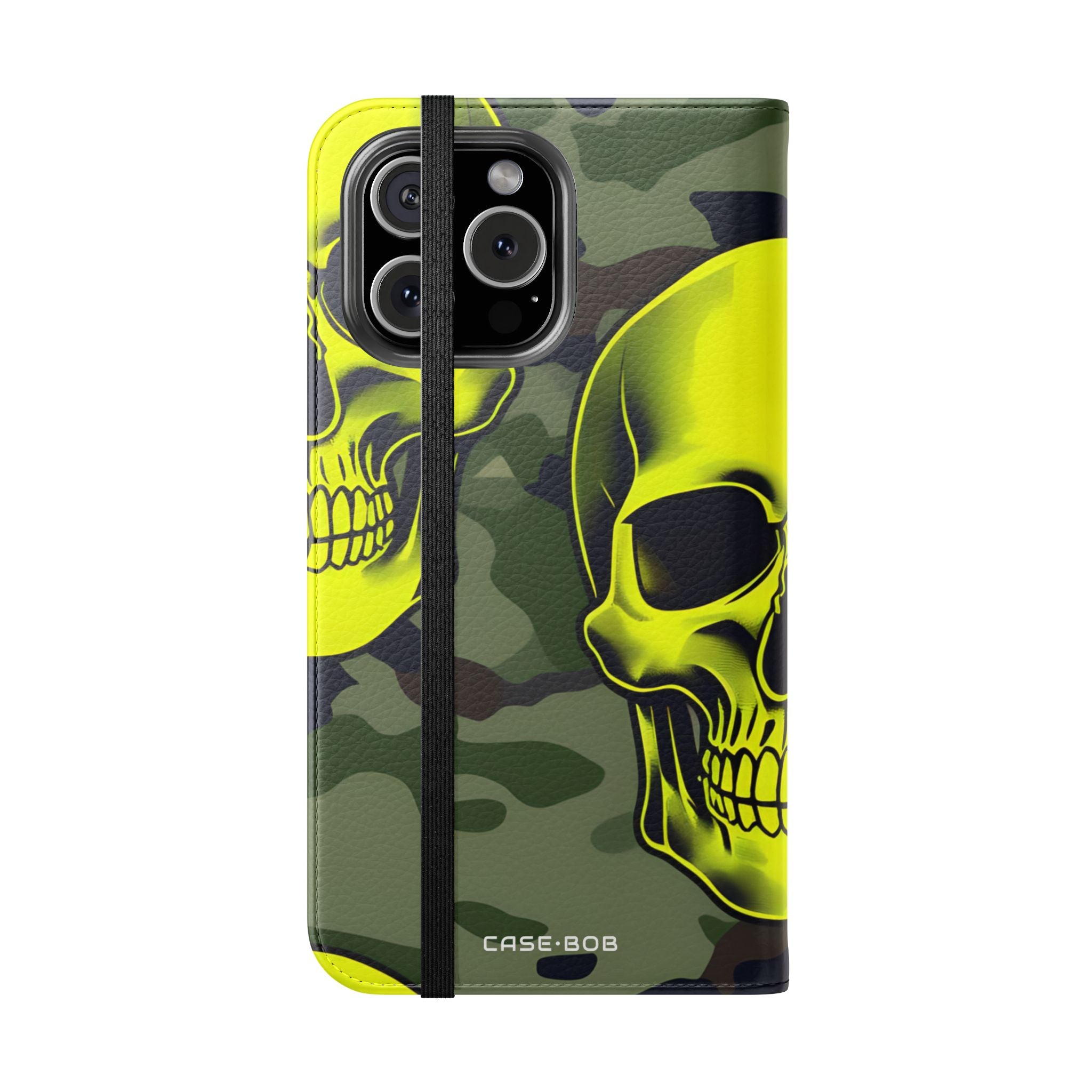Neon Skull Camo - iPhone 16 Max Case - Wallet