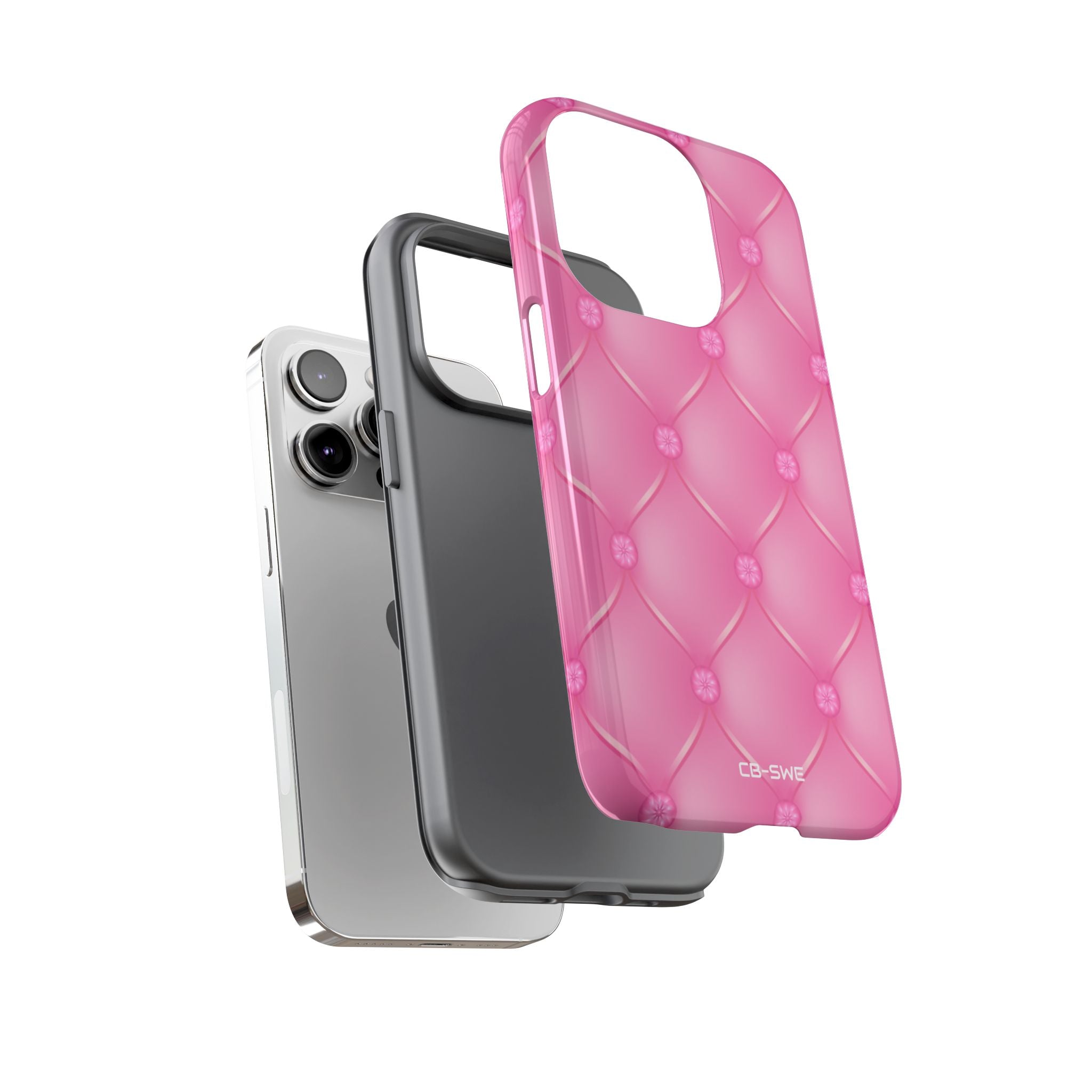 Quilted Pink Elegance - iPhone Case