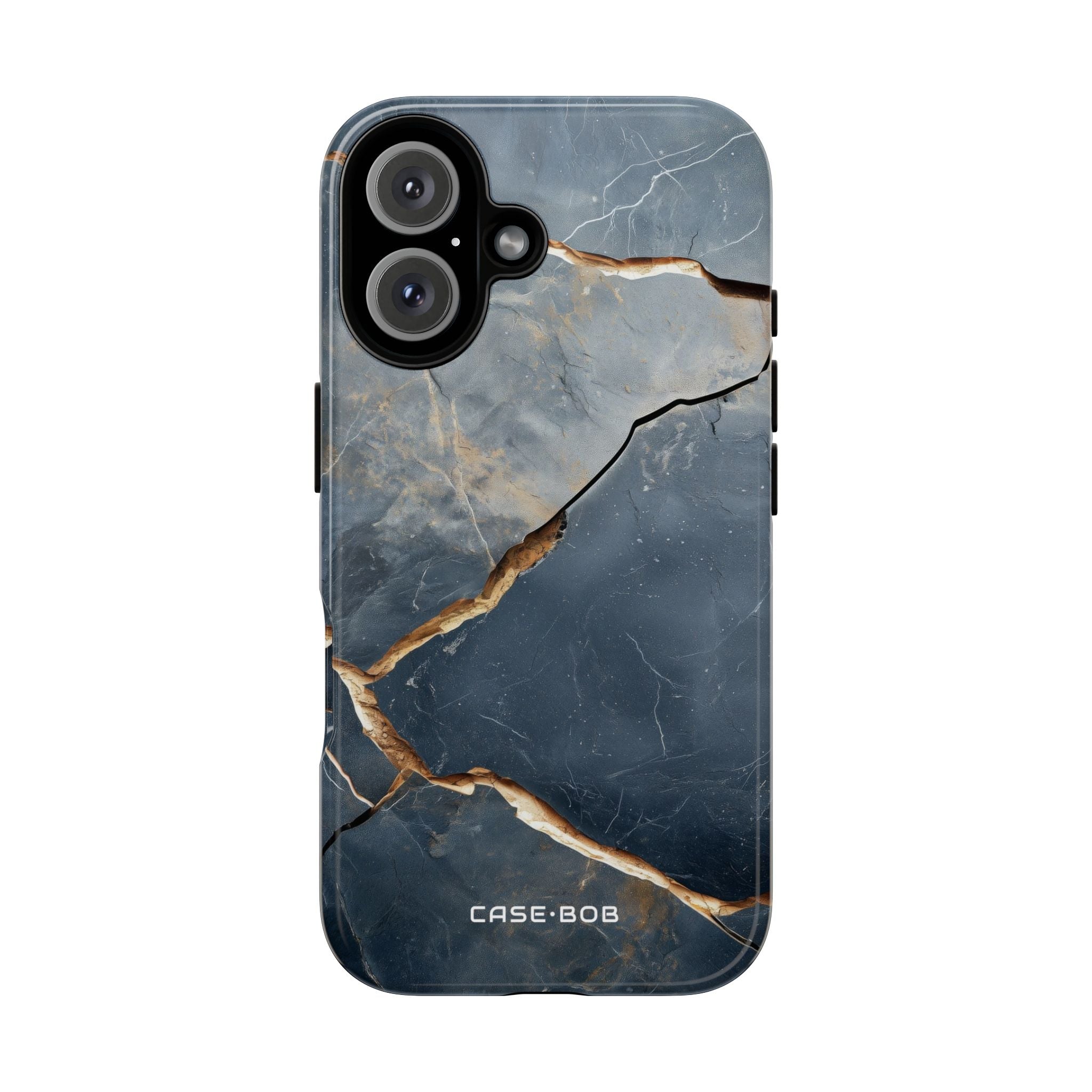 Jagged Vein Navy iPhone 16 Pro Case - Tough