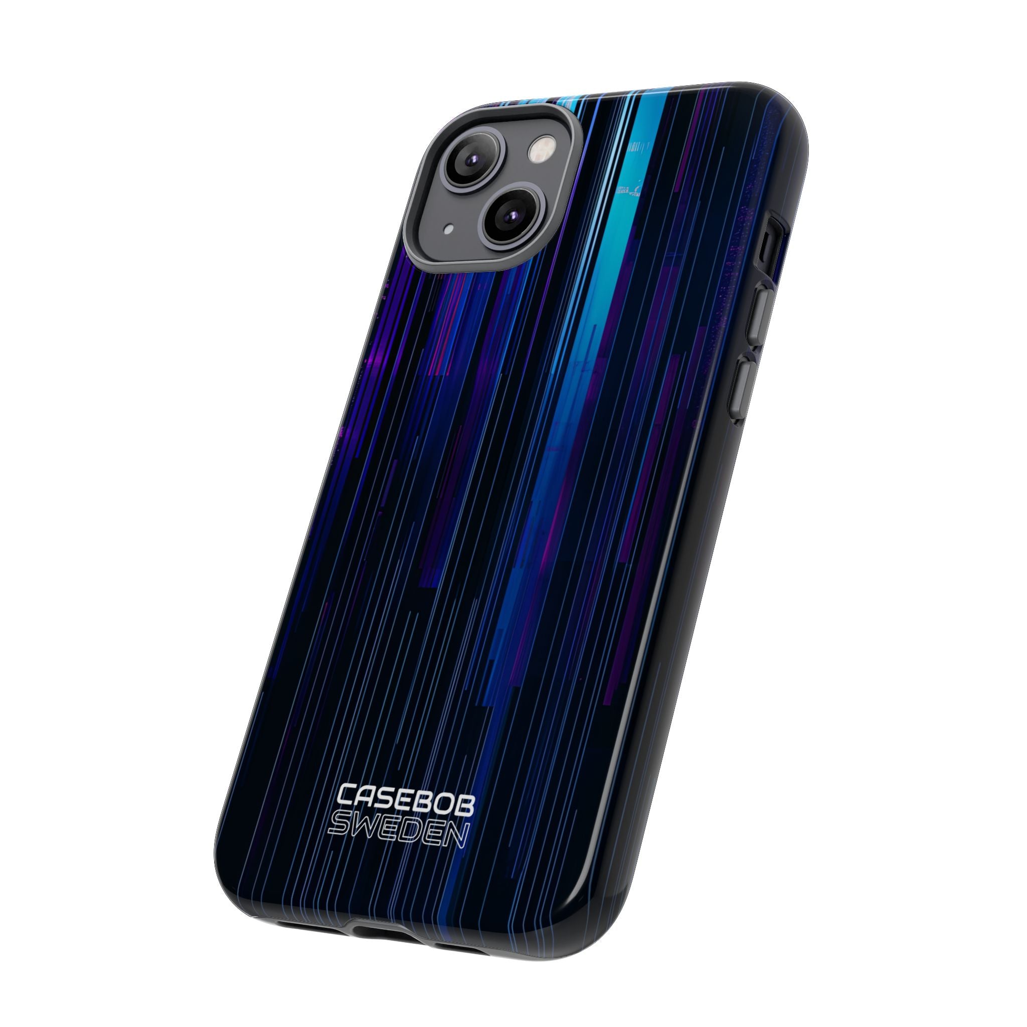 Neon Glitch Stripes iPhone 14 - Tough
