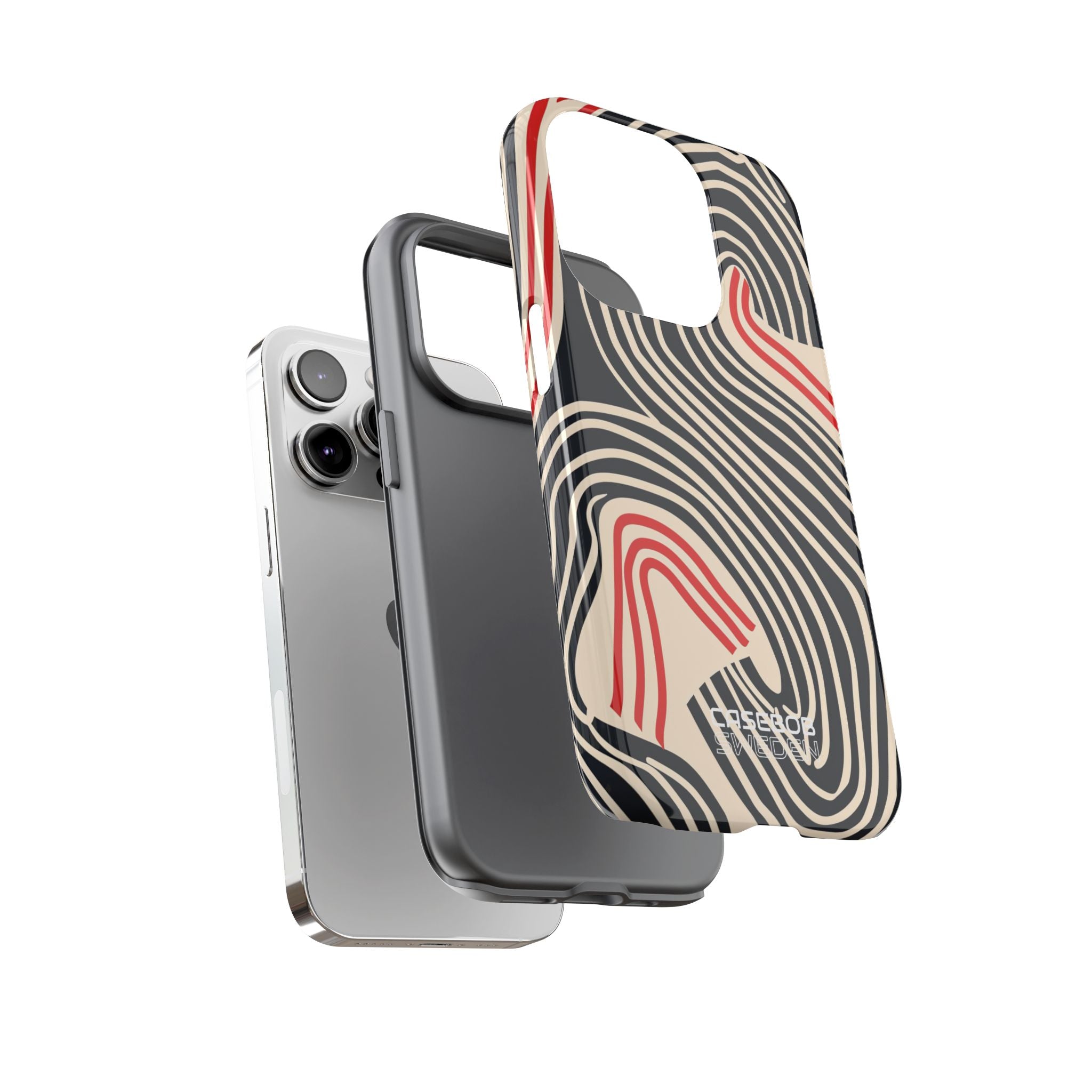 Wavy Red Flow iPhone 14 - Tough