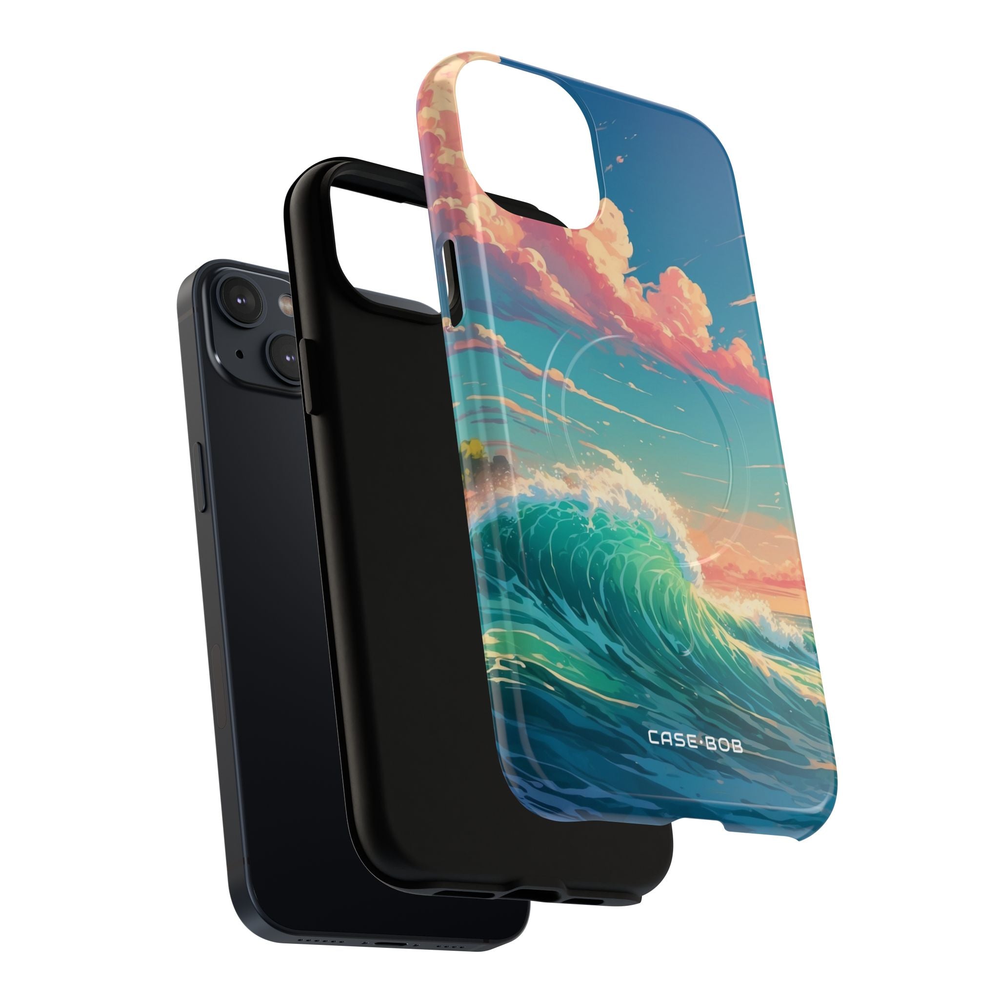 Turquoise Curl iPhone 14 Plus Case - Tough+