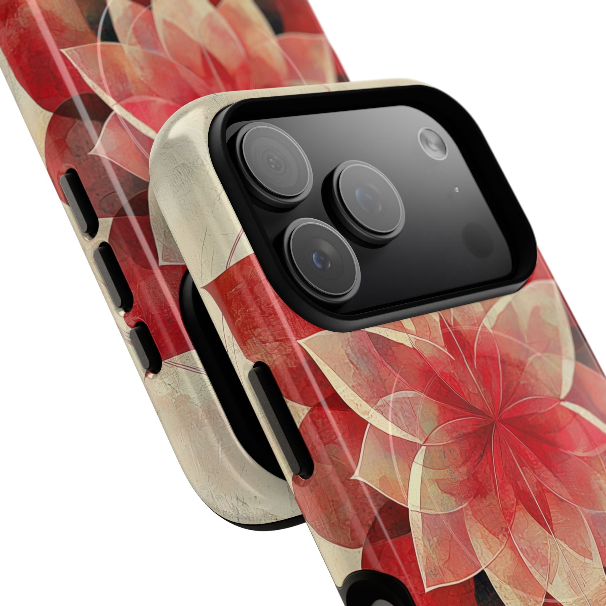 Crimson Bloom iPhone 17 Pro Case - Tough+