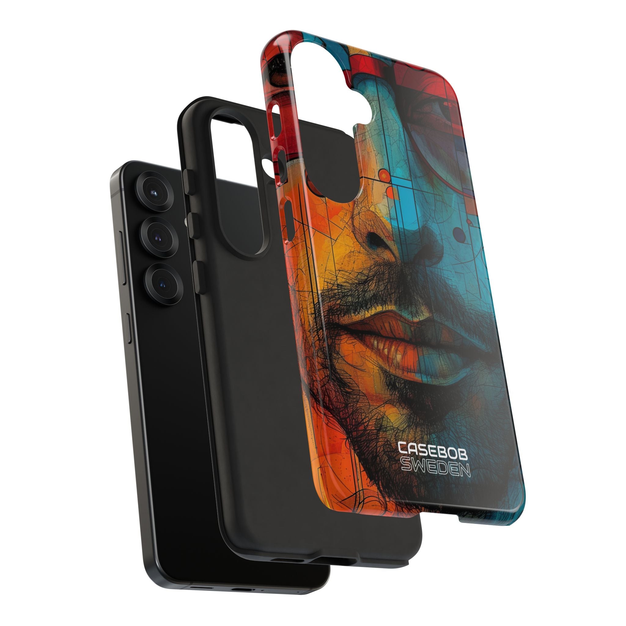 Cubistische Brillen Gezicht Samsung S25 - Tough