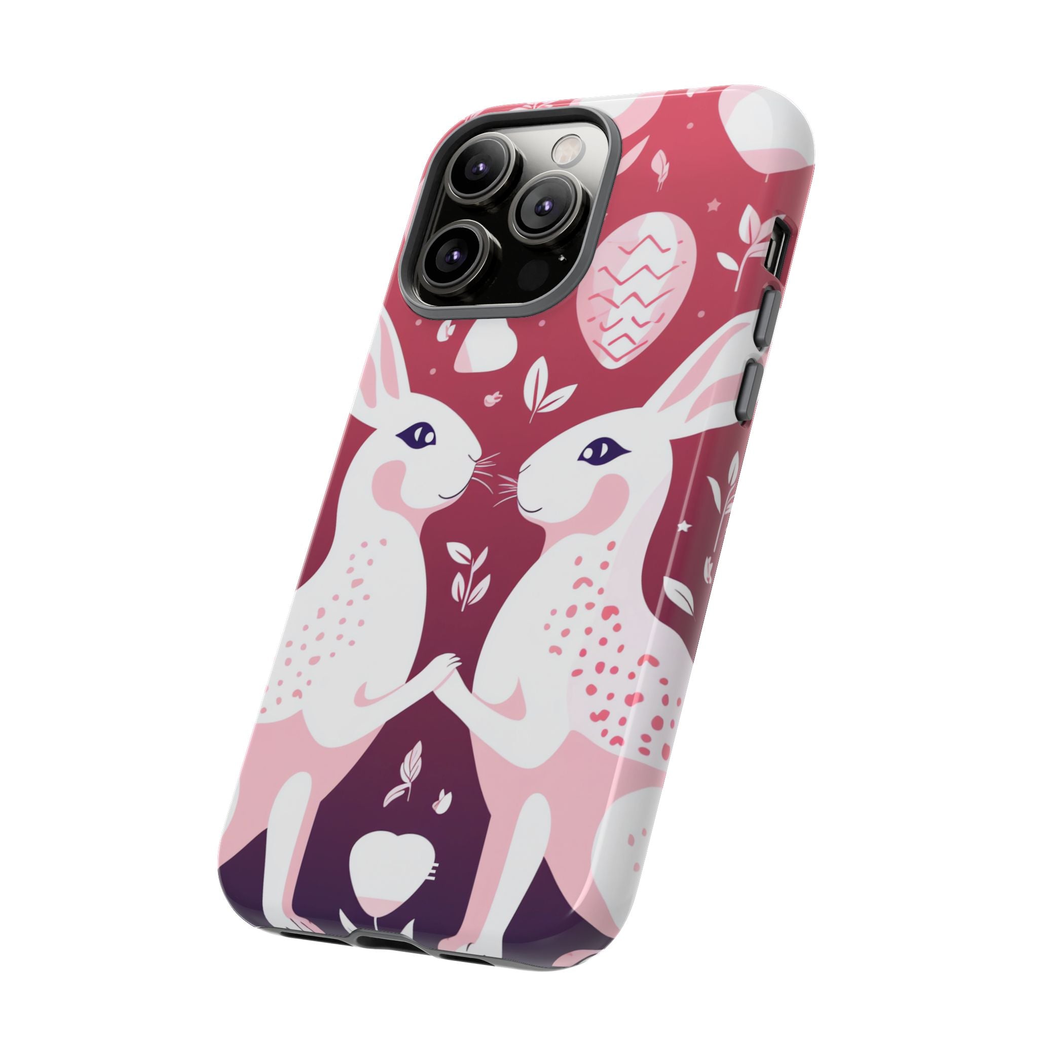 Rabbits Share Joy - iPhone Case