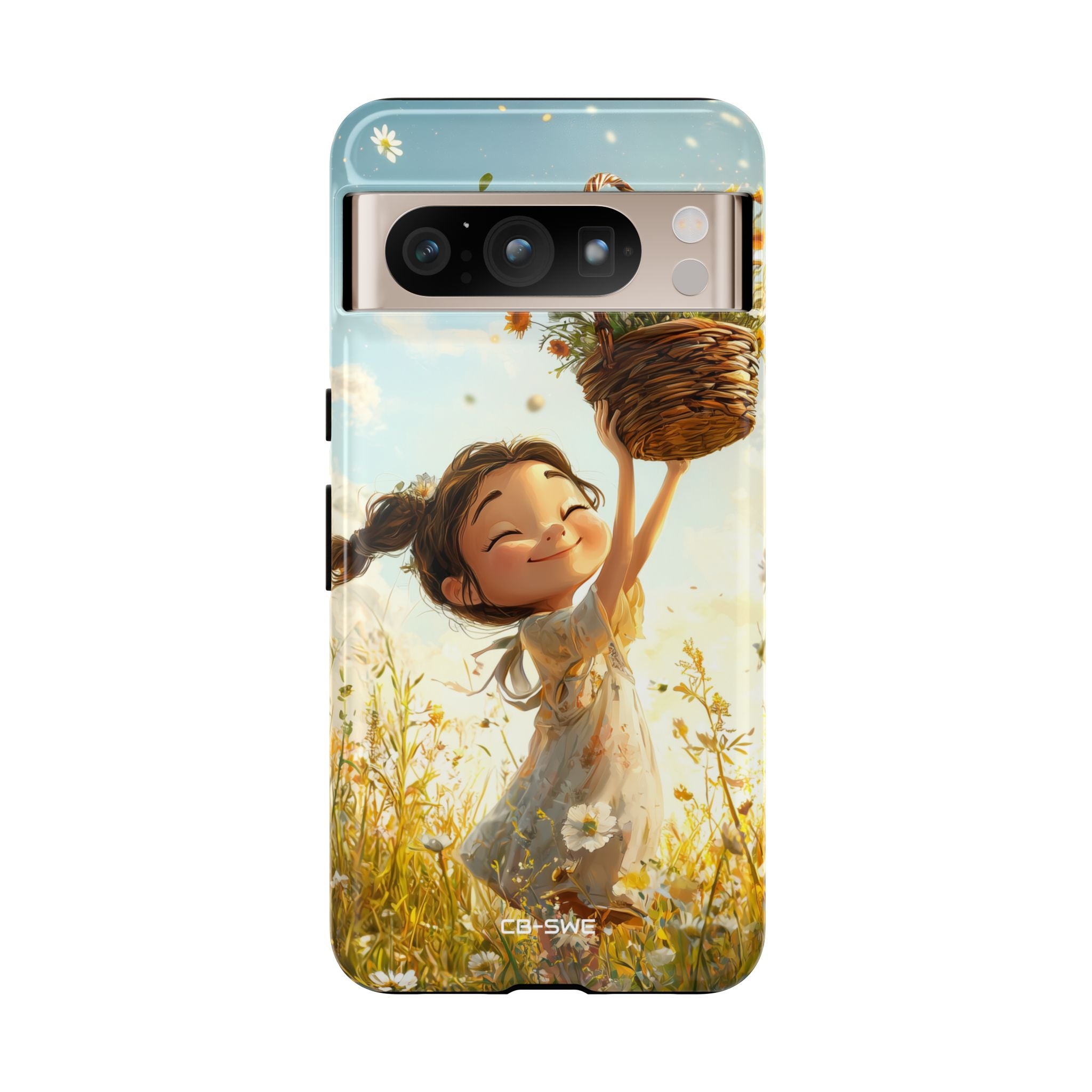 Joyful Girl Leaps - Google Pixel Case
