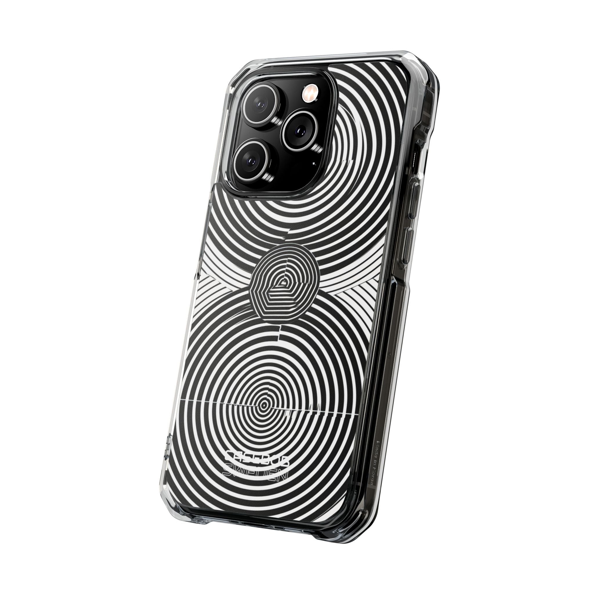 Monochrome Spiral Motion iPhone 14 - Impact Clear+