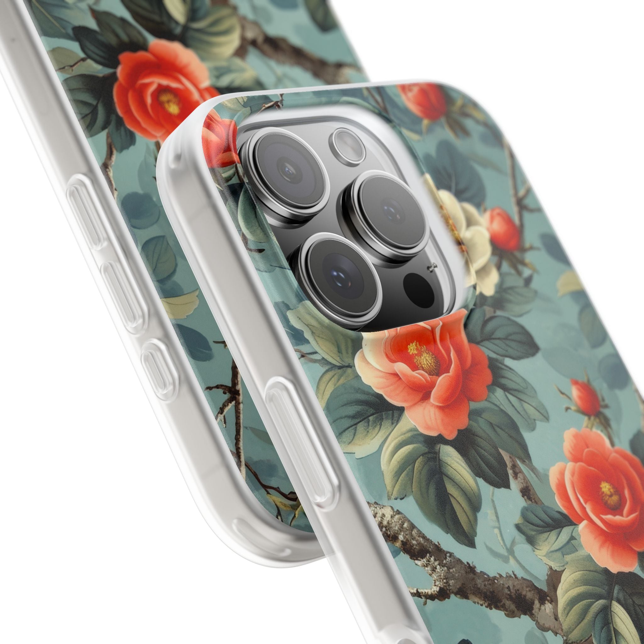 Coral Bloom iPhone 16 Pro Case - Soft