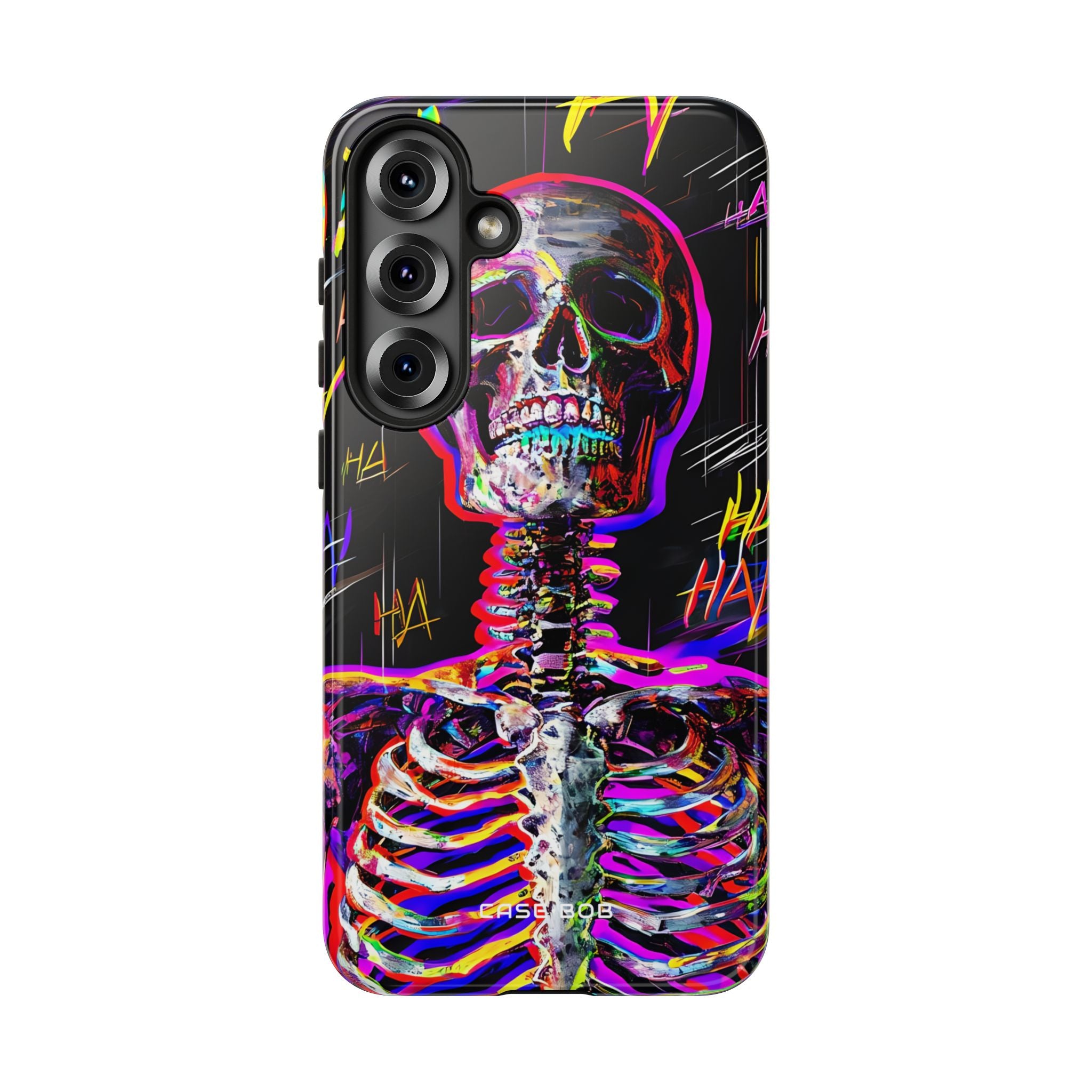 Neon Skeleton Laugh Samsung S25 Plus Case - Tough