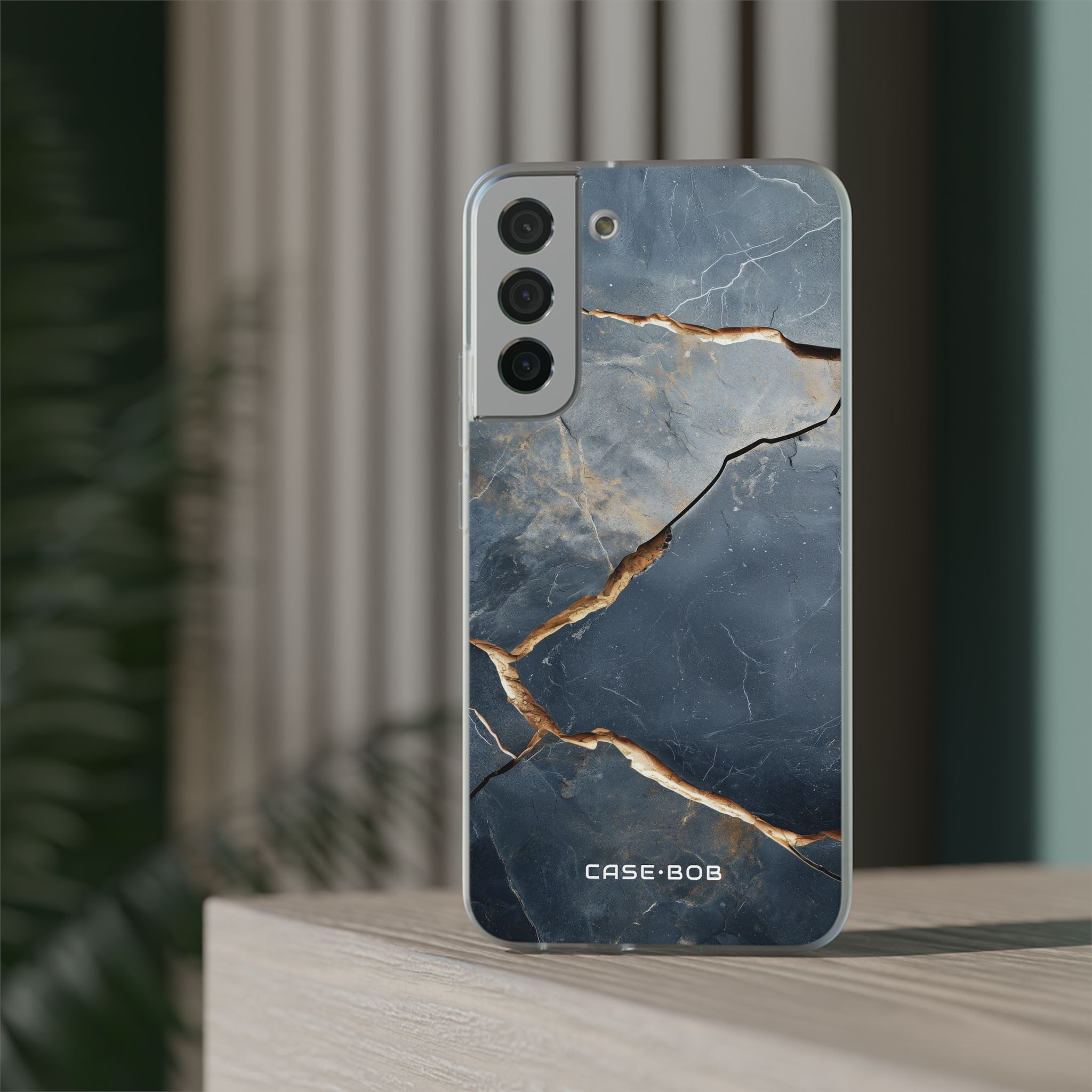 Jagged Vein Navy Samsung S22 Plus Case - Soft