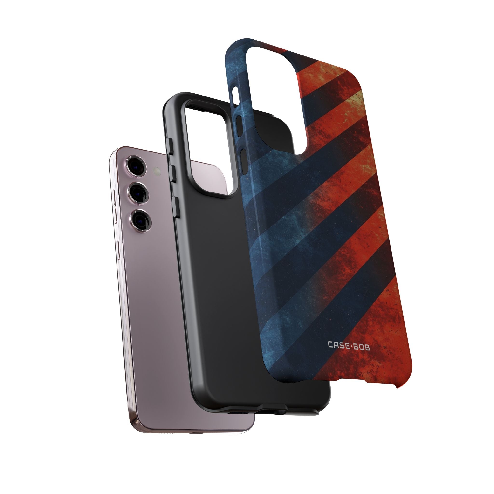 Diagonal Stripes Blaze Samsung S23 Plus Case - Tough