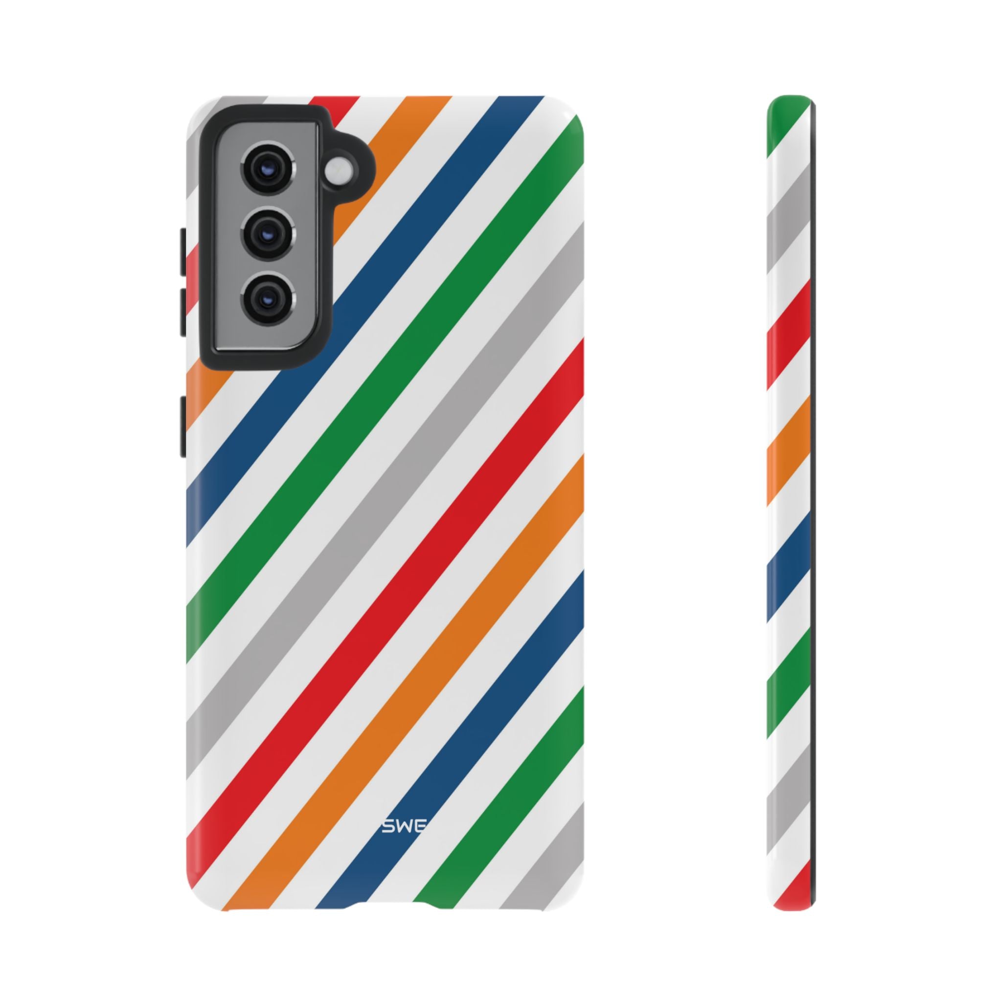 Vibrant Geometric Stripes - Samsung Case