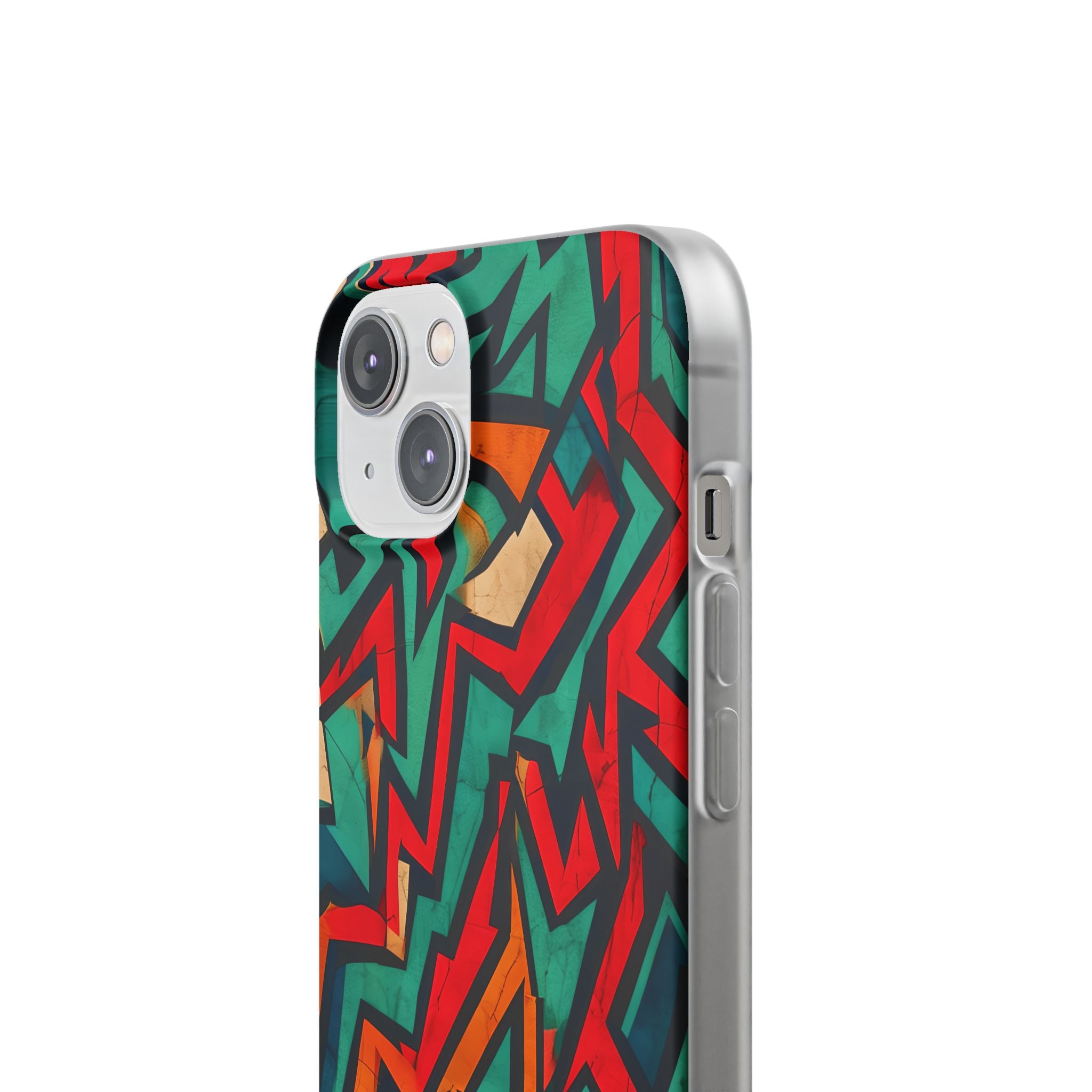 Crimson Zigzag iPhone 14 Case - Soft