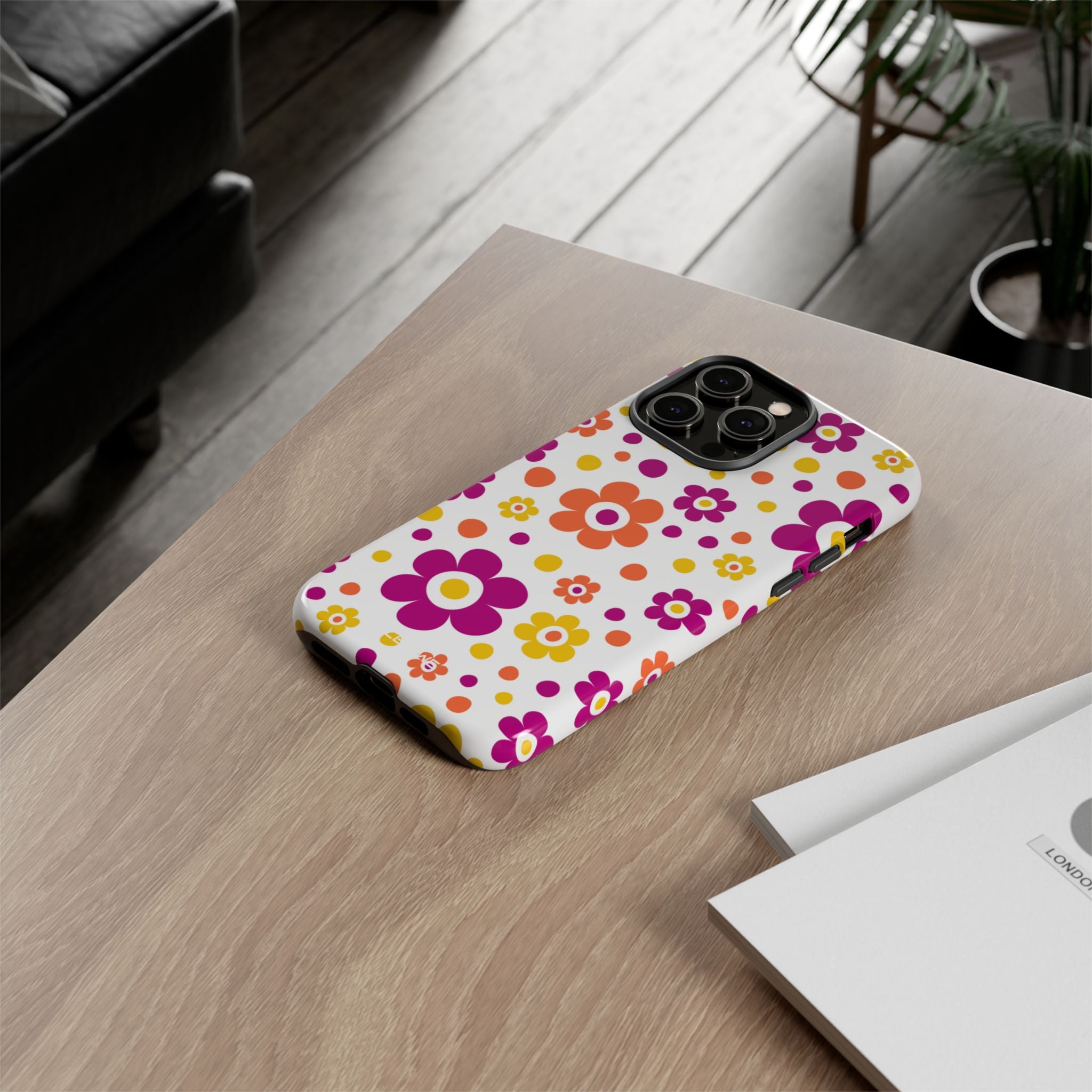 Retro Floral Playfulness - iPhone Case