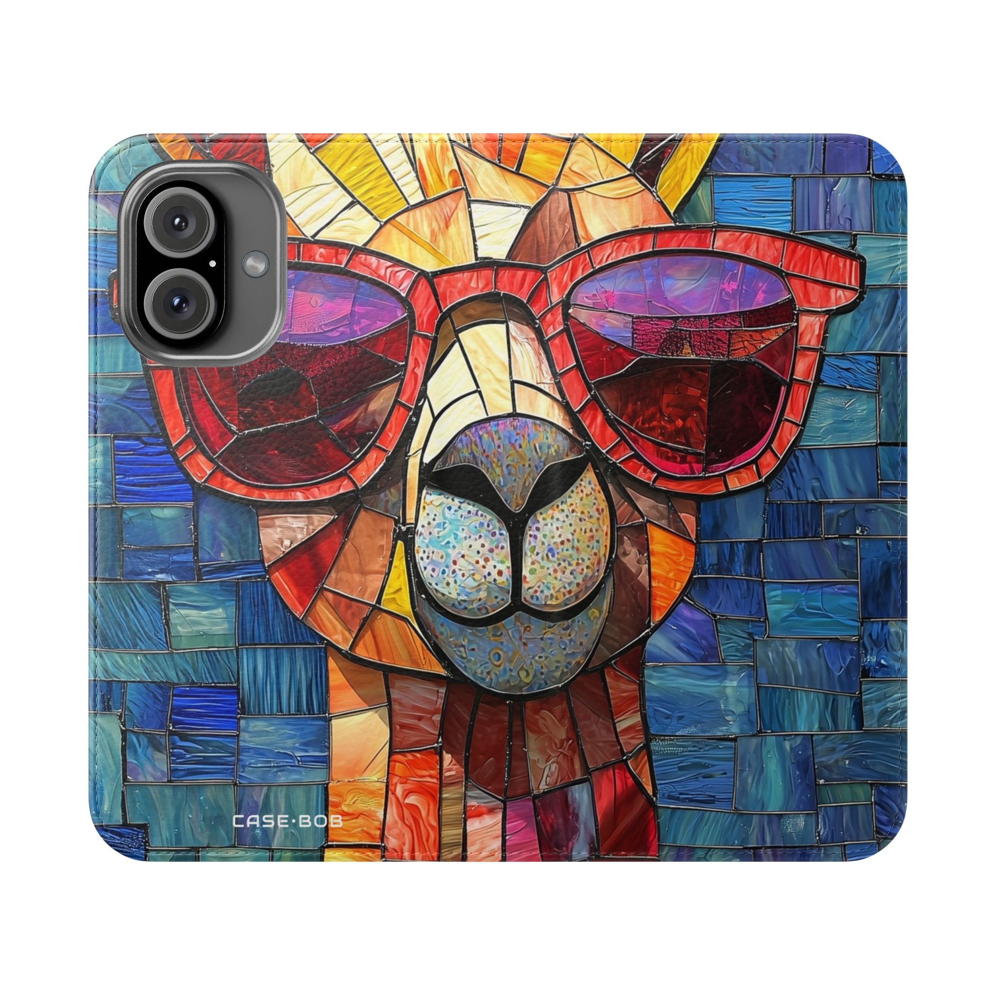 Sunglass Llama Mosaic - iPhone 16 Case - Wallet