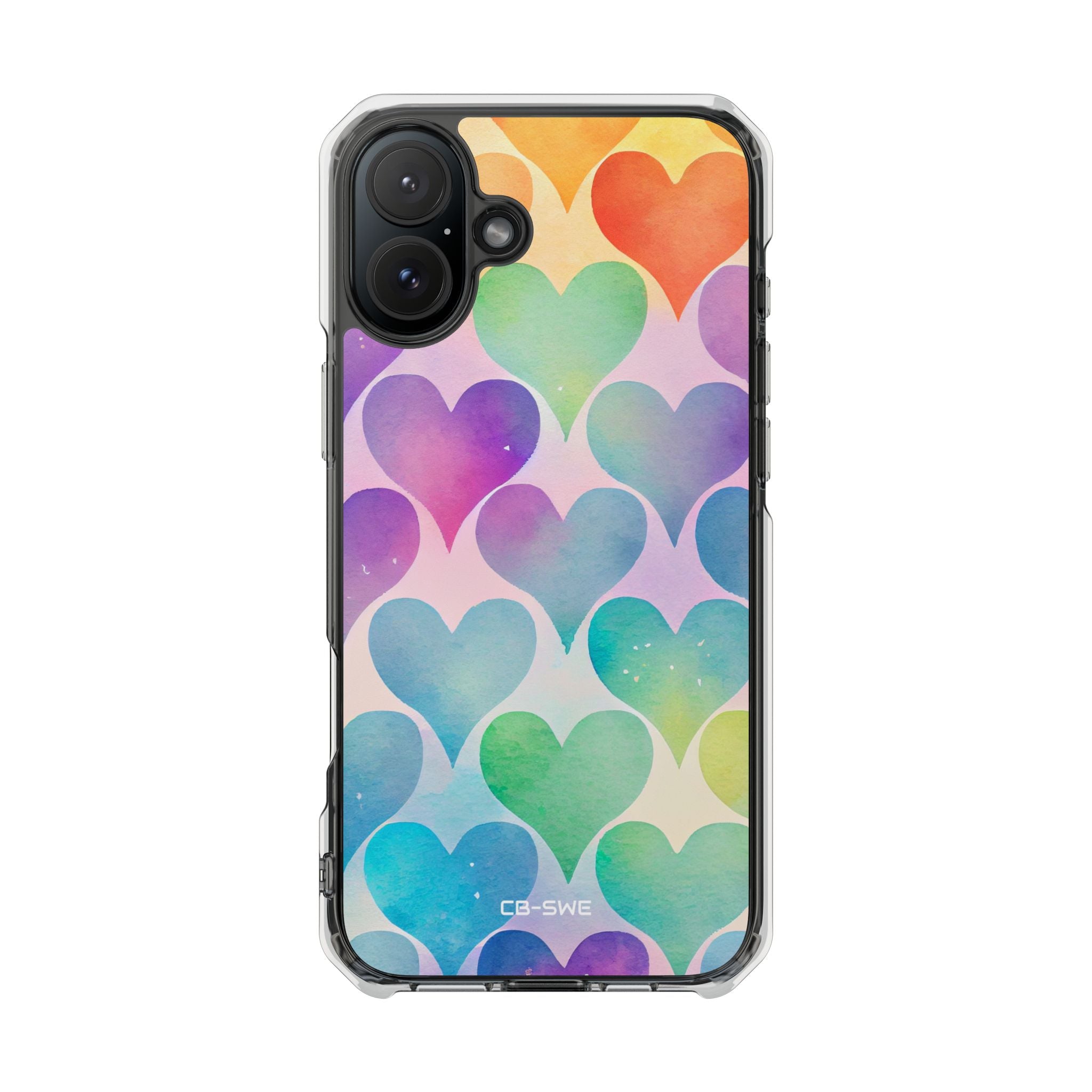 Watercolor Heart Symphony iPhone Case - Impact