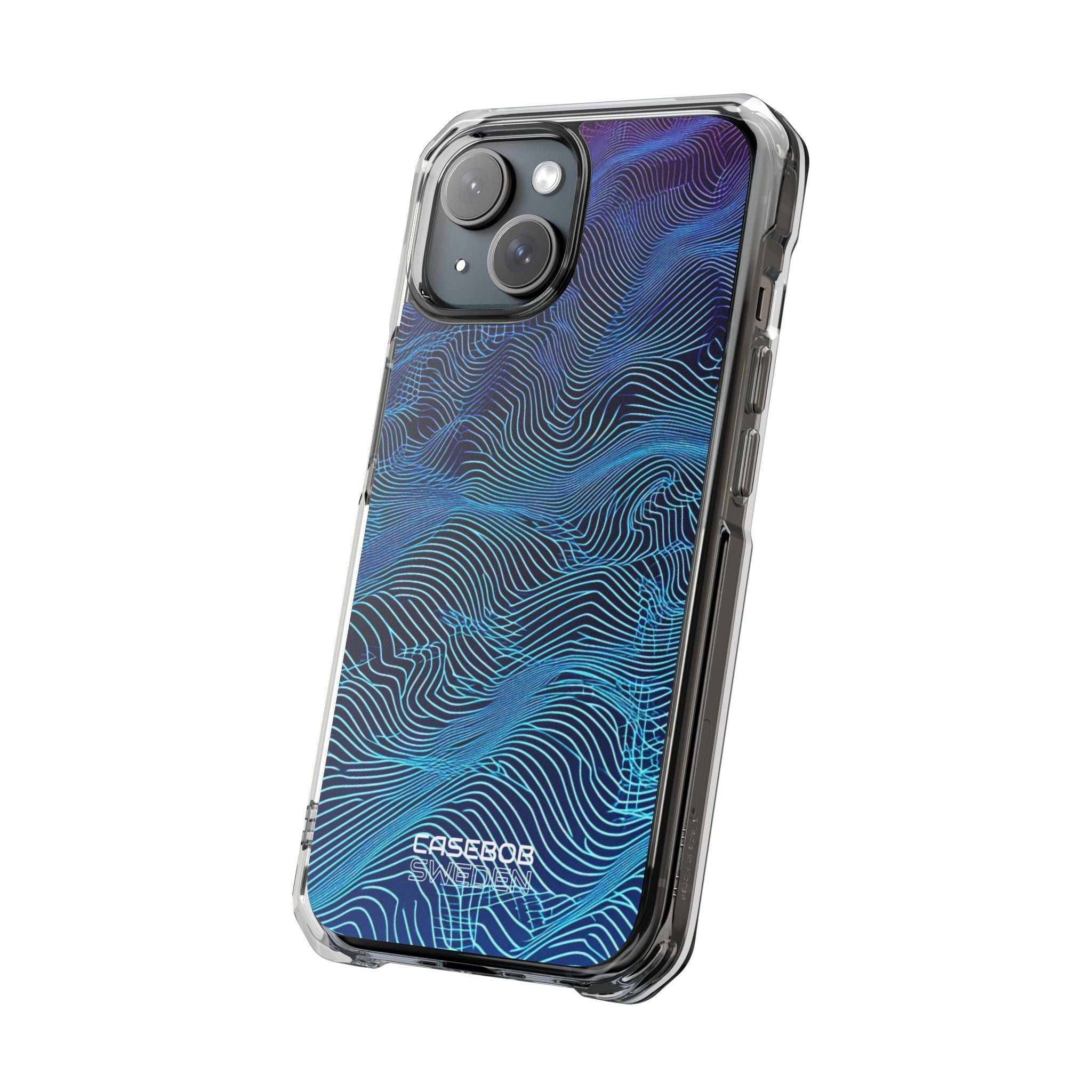 Neon Waves Flow iPhone 15 - Impact Clear+