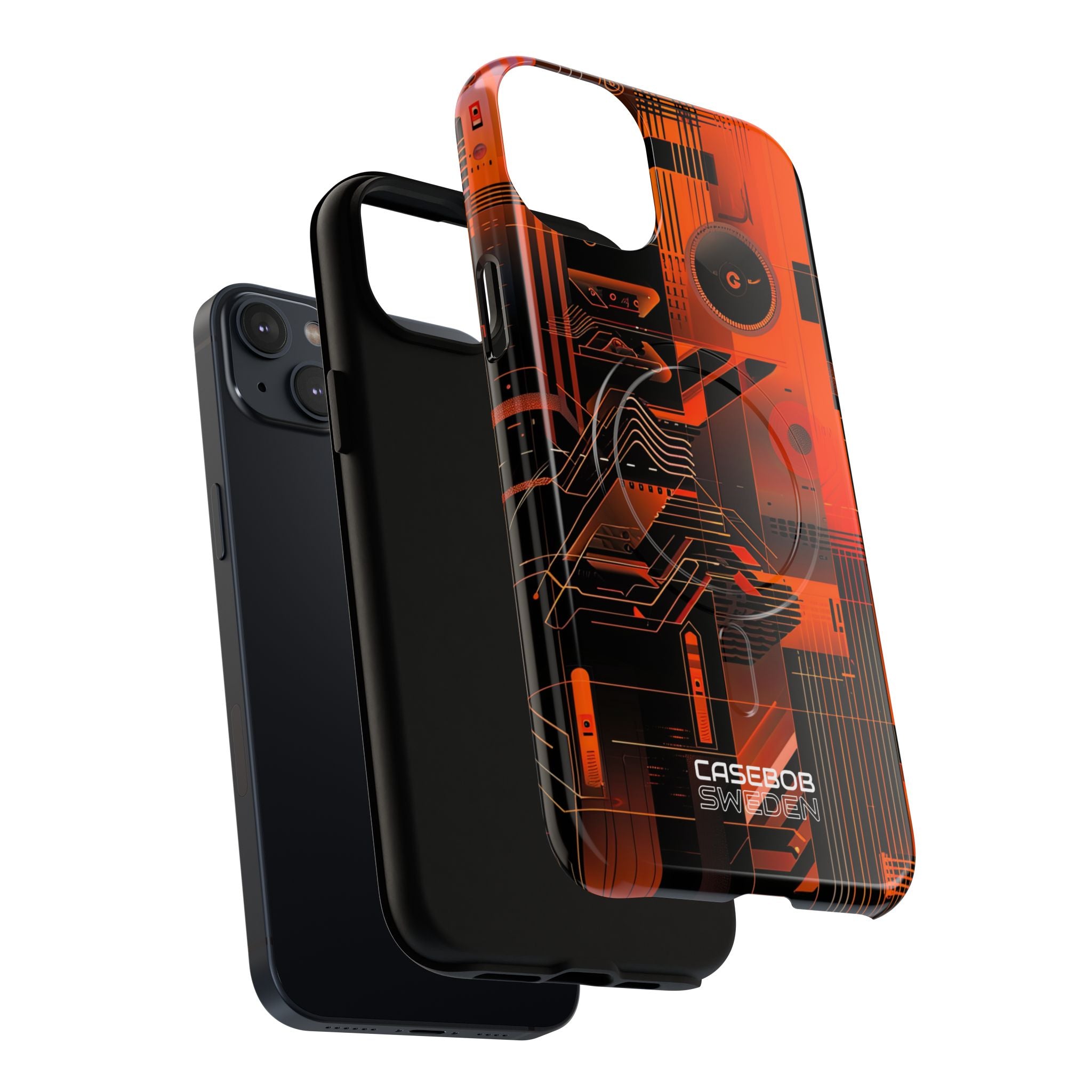 Orange Circuit Dreams iPhone 14 - Tough+