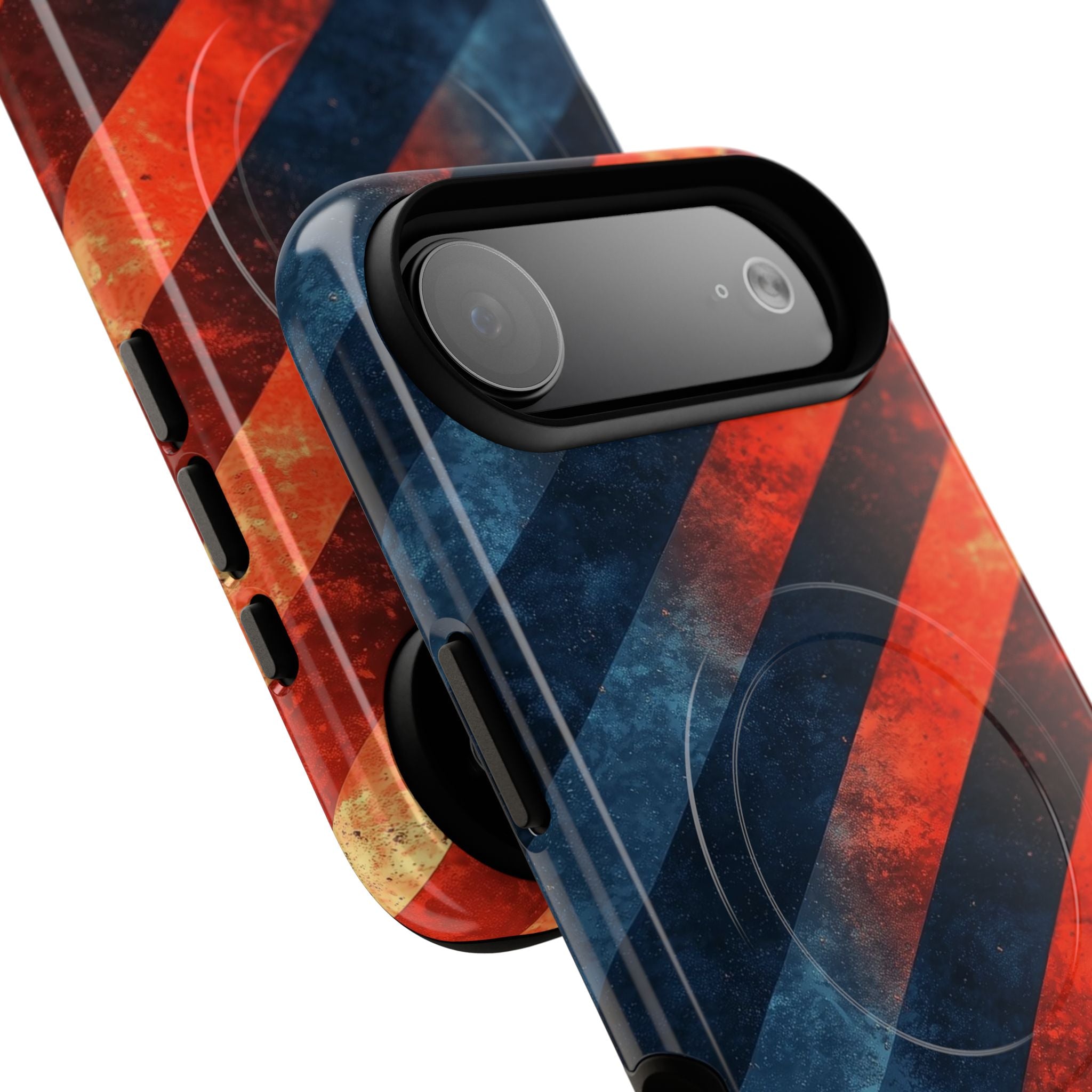 Diagonal Stripes Blaze iPhone 17 Air Case - Tough+