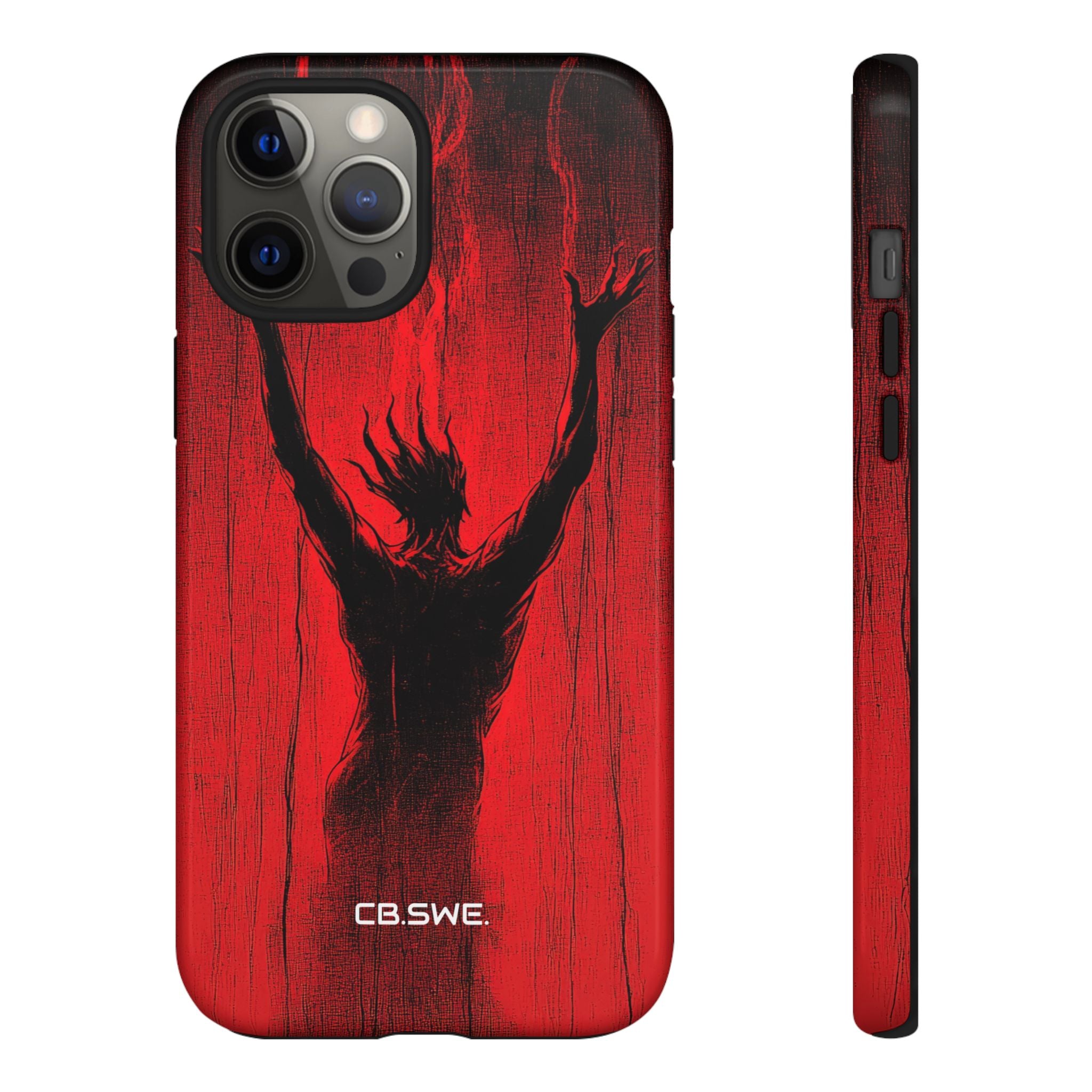 Dark Red Reflective Demons Arms Stre iPhone 12 - Tough
