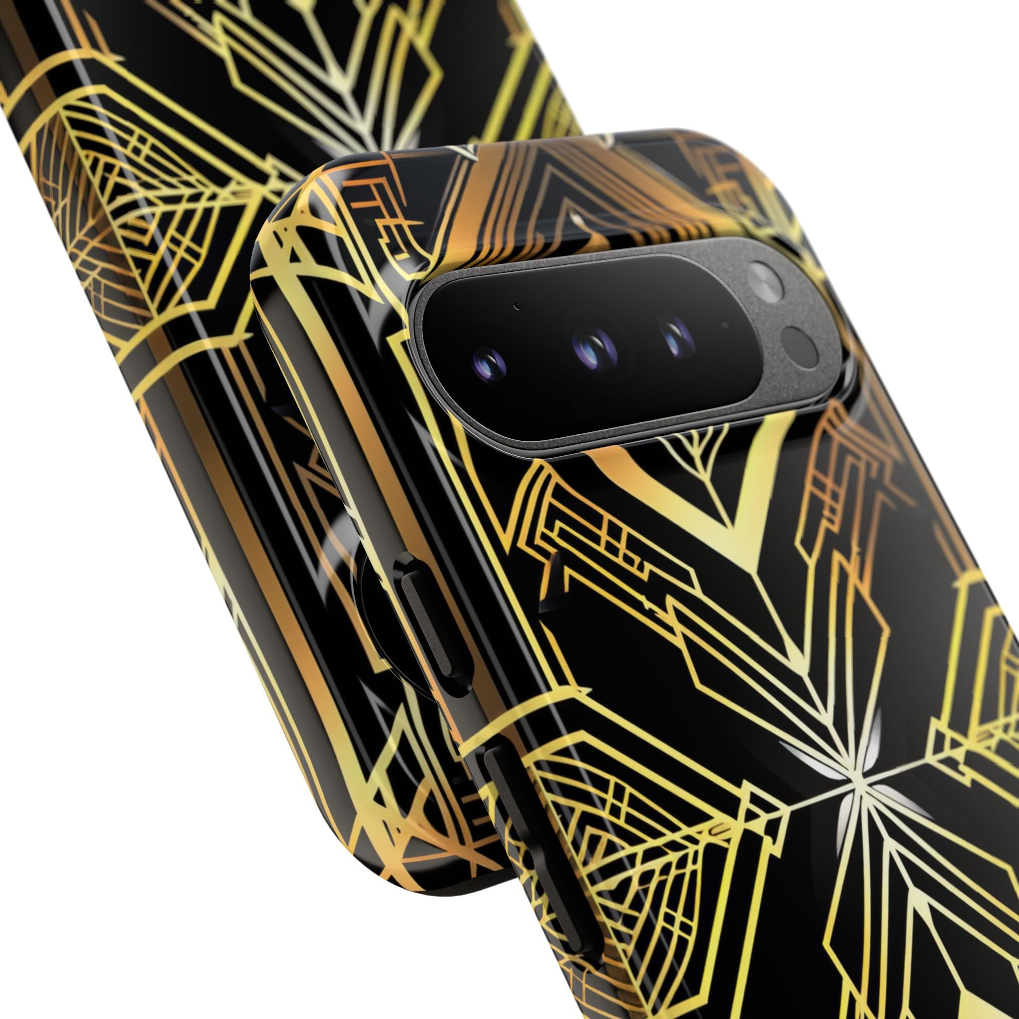 Golden Geometric Symphony Google Pixel 9 - Tough