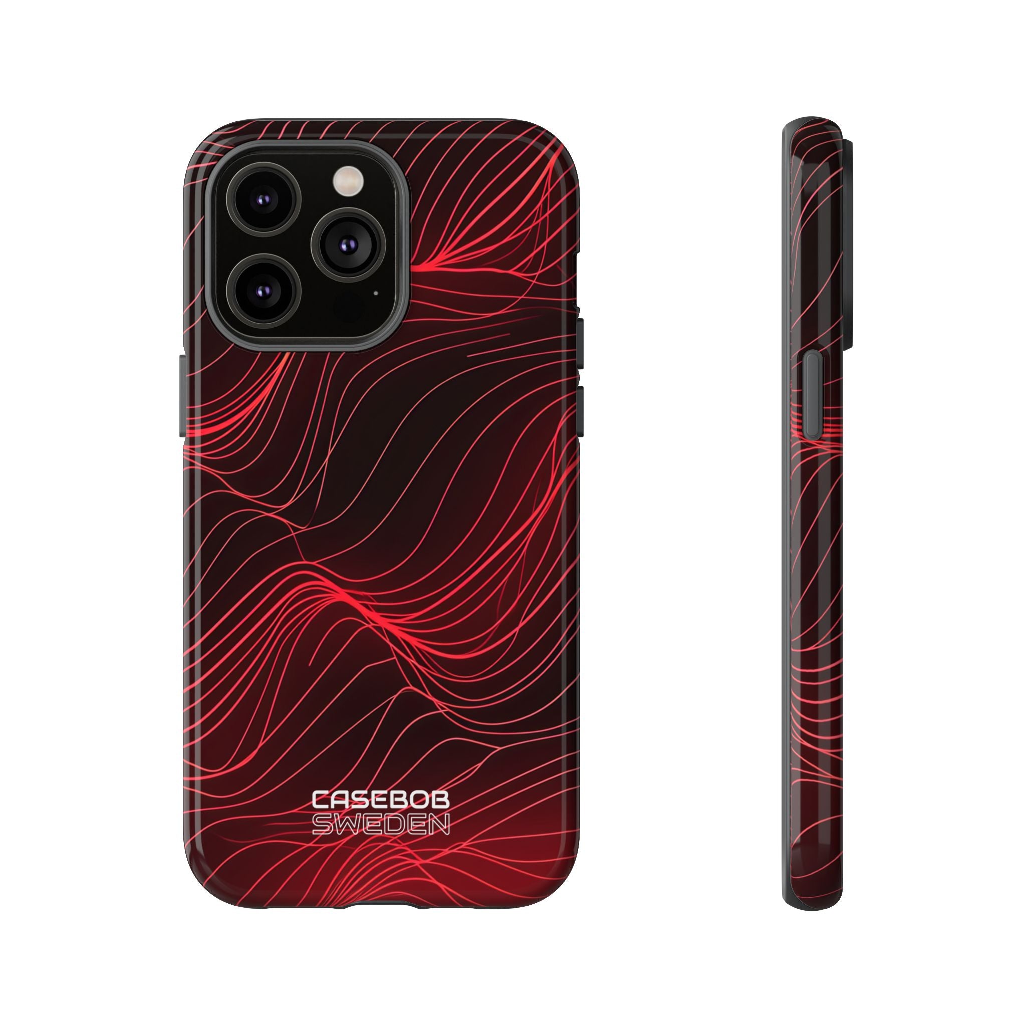 Crimson Waveform Flow iPhone 14 - Tough