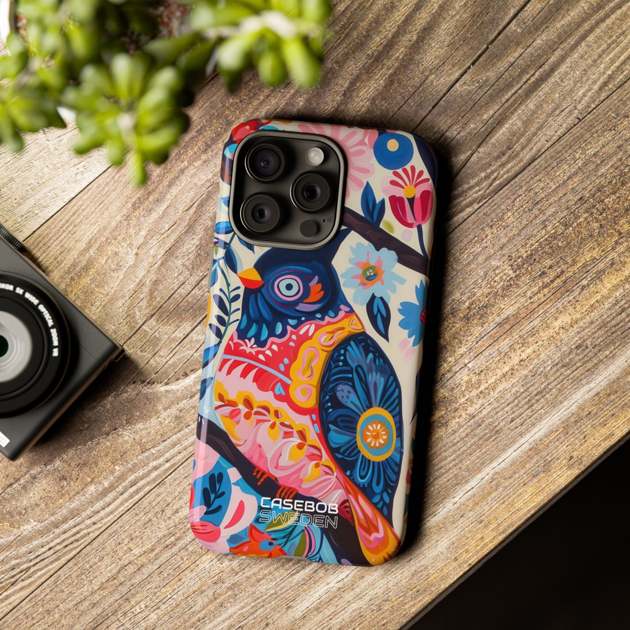Whimsical Owl Garden iPhone 15 - Tough