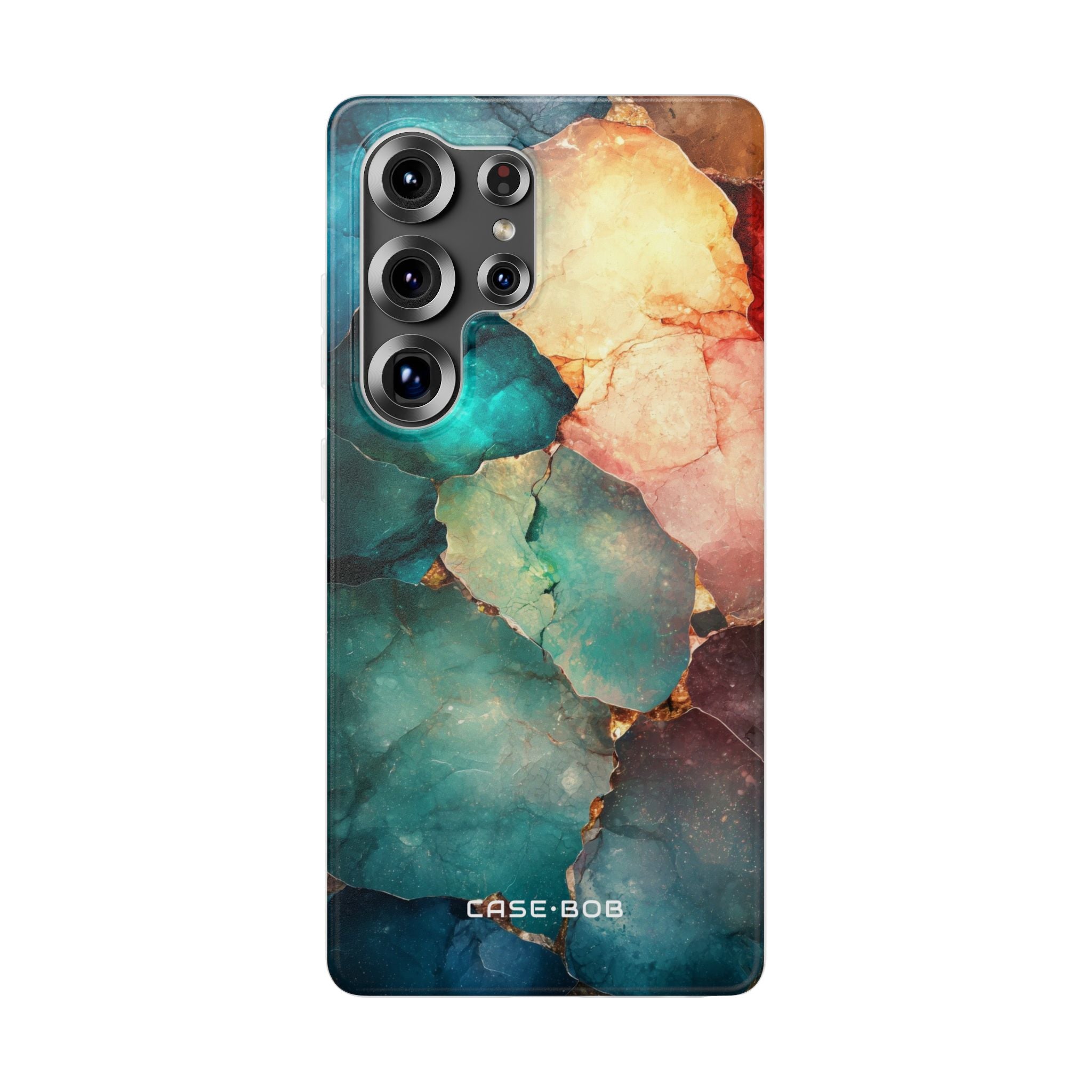 Teal Mosaic Veins Samsung S25 Ultra Case - Soft