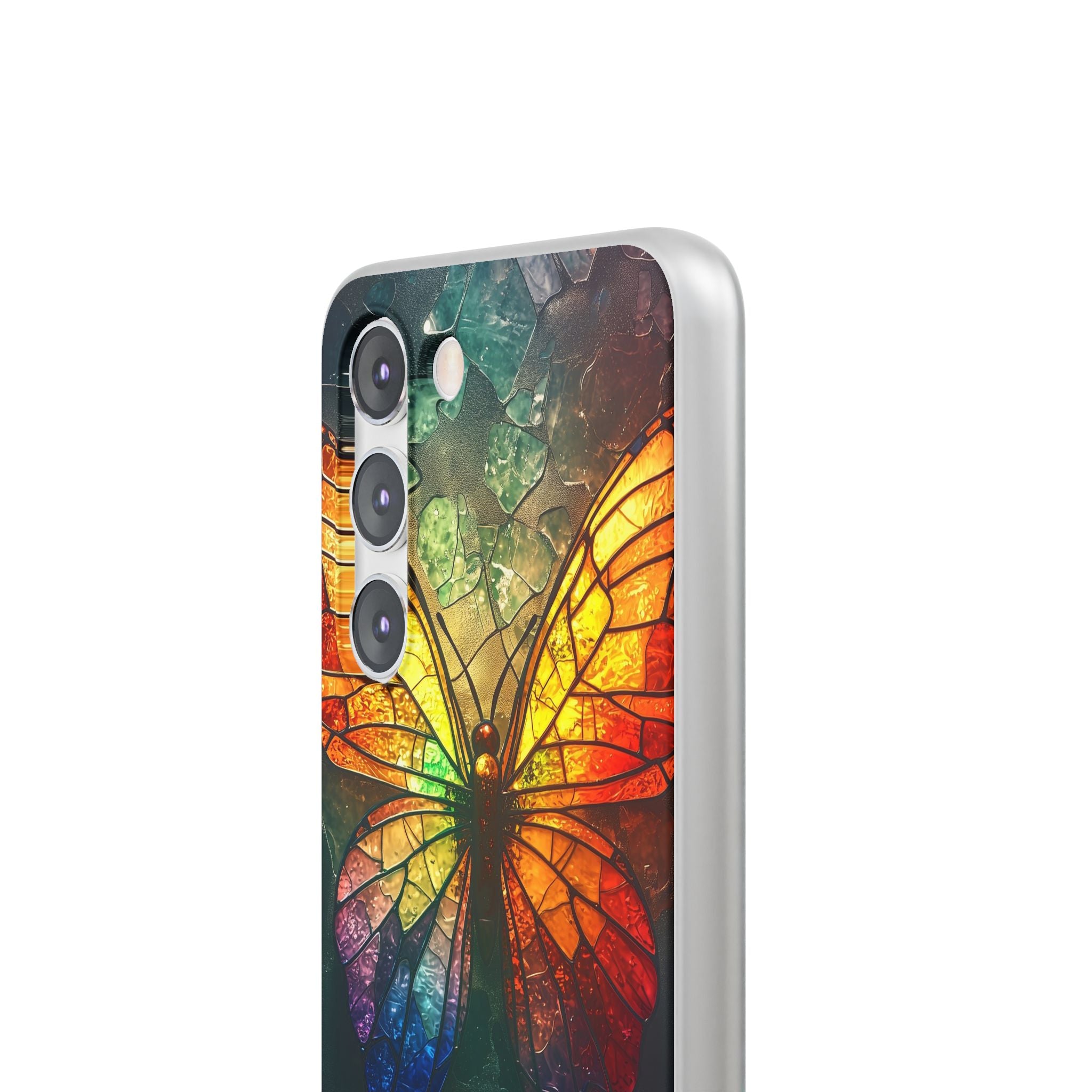 Stained Glass Butterfly Samsung S23 Case - Soft